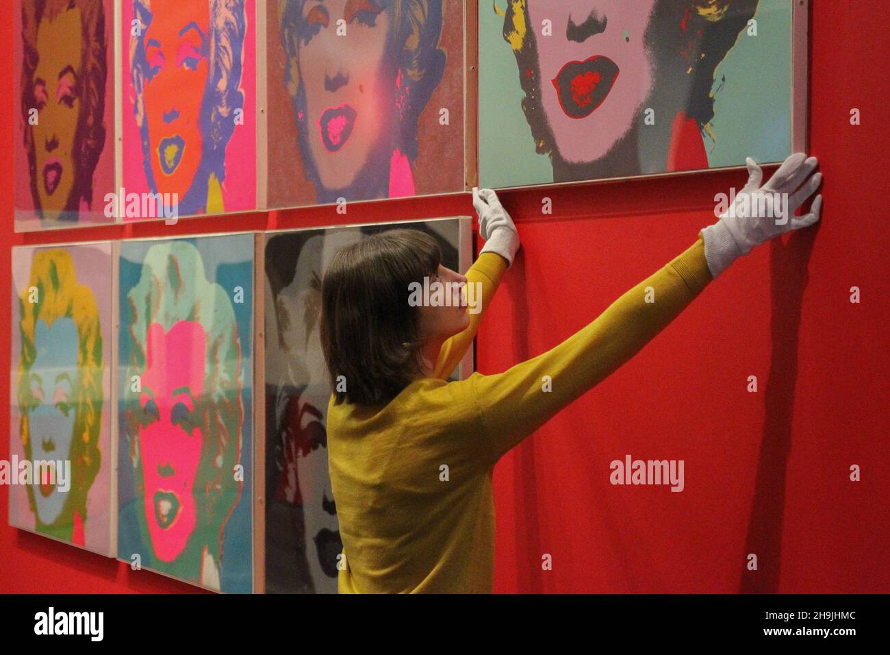 Project curator Catherine Daunt checks 10