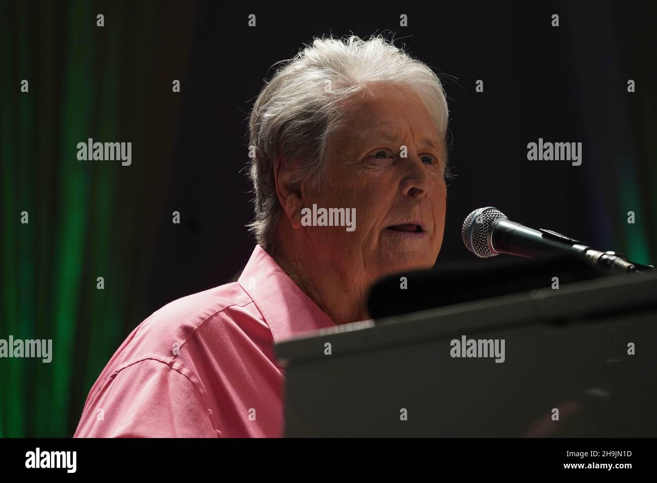 Brian Wilson performing live on stage at Hammersmith Eventim in London as part of the celebration of the 50th anniversary of the Beach Boys' album Pet Sounds. Photo date: Tuesday, August 1, 2017. Photo credit should read: Richard Gray/EMPICS Entertainment Stock Photo