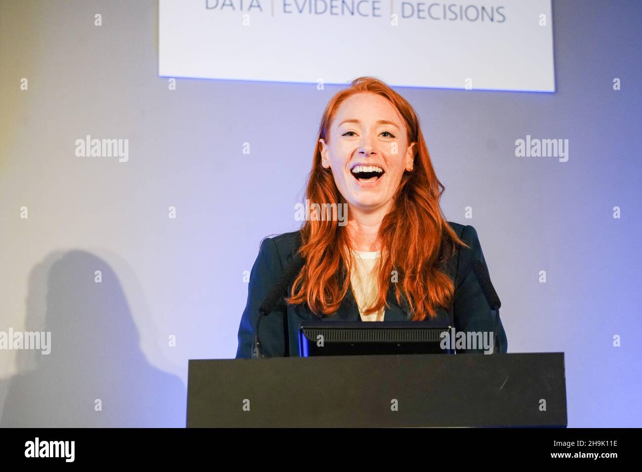 Hannah Fry, mathematician and broadcaster, speaking at the 2018