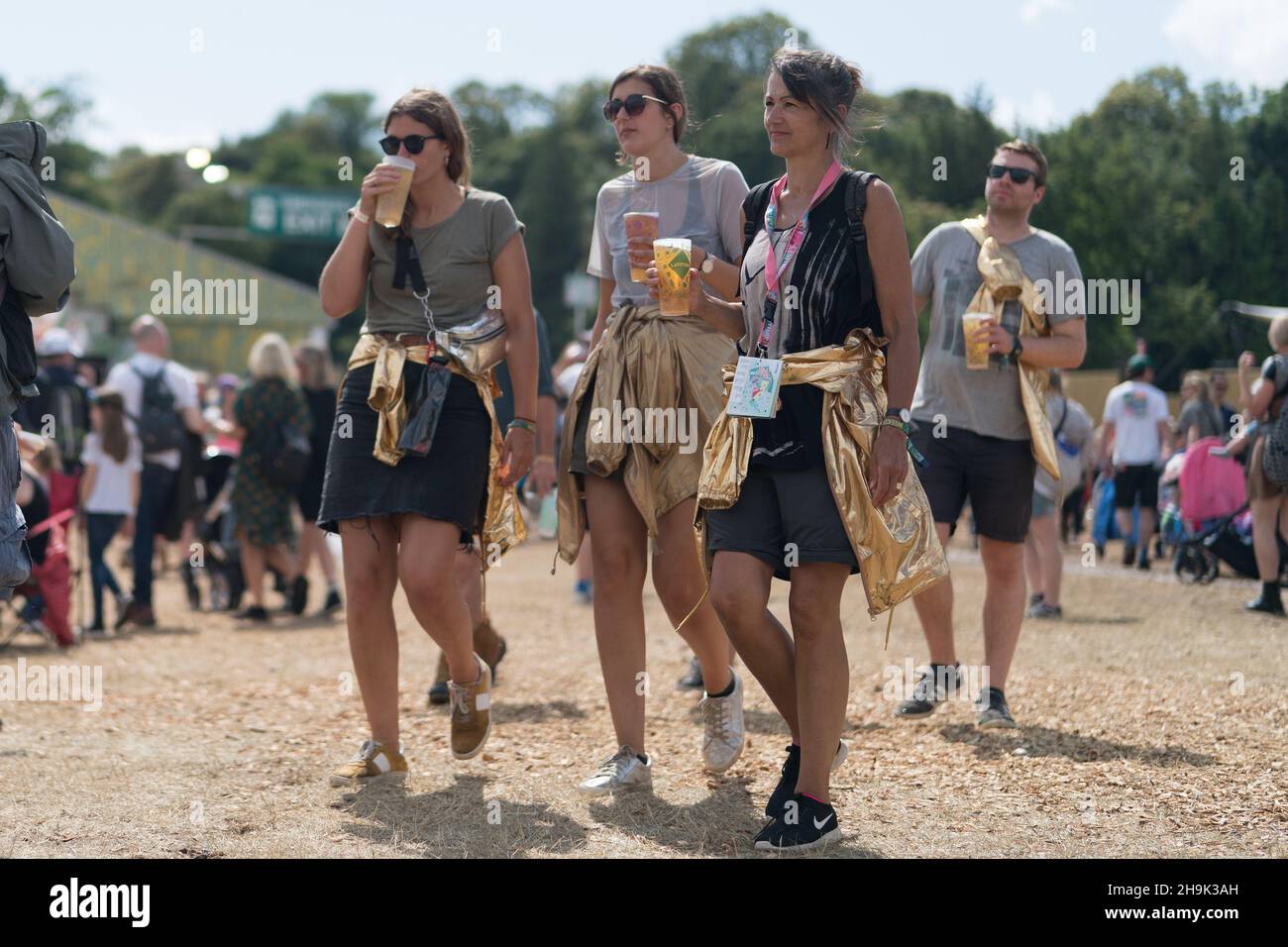 Festival goers on Day 2 of the 2019 Latitude Festival in Suffolk, UK. Photo date: Saturday, July 20, 2019. Photo credit should read: Richard Gray/EMPICS Entertainment Stock Photo