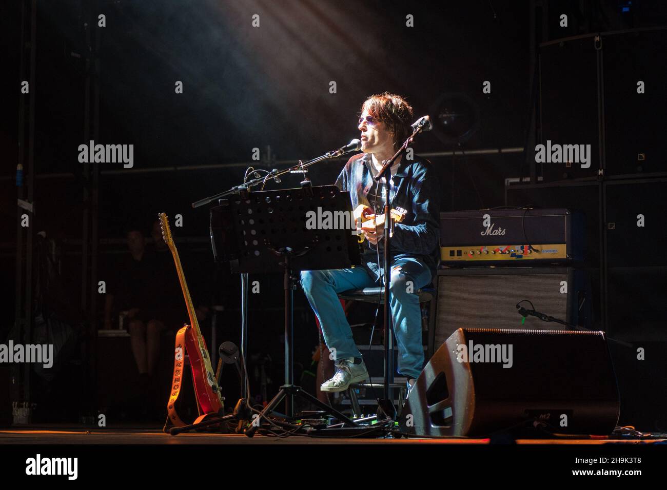 Jason Pierce of Spiritualized performing at the 2019 End of the Road Festival in Larmer Tree Gardens in Dorset. Photo date: Thursday, August 29, 2019. Photo credit should read: Richard Gray/EMPICS Stock Photo