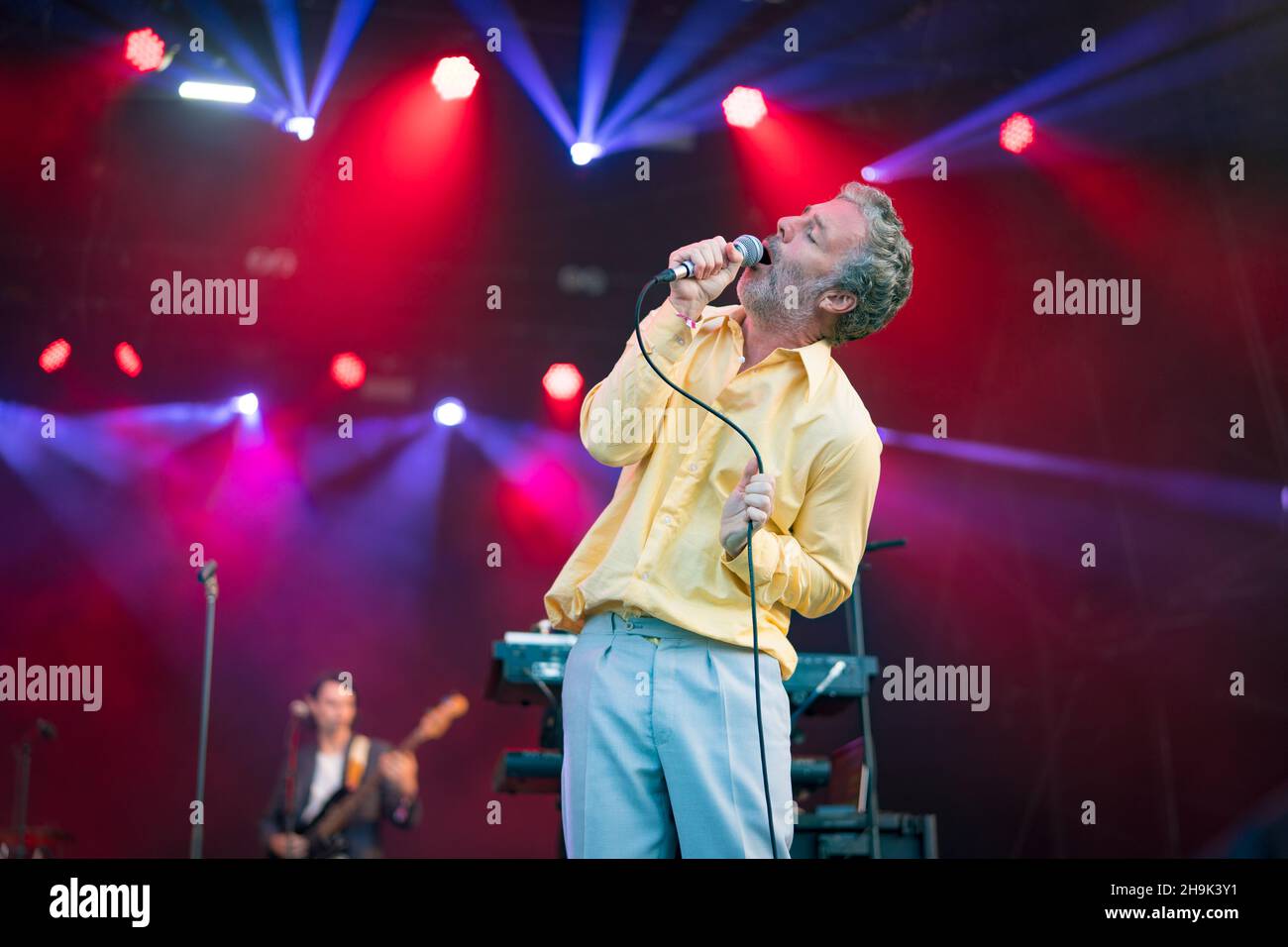 Baxter Dury performing at the 2019 End of the Road Festival in Larmer Tree Gardens in Dorset. Photo date: Friday, August 30, 2019. Photo credit should read: Richard Gray/EMPICS Stock Photo