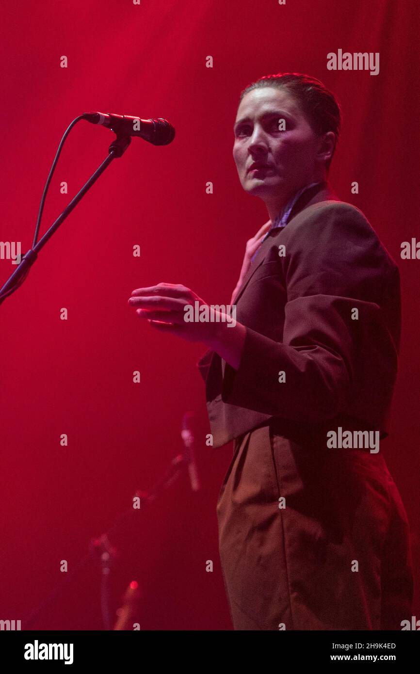 Cate le Bon performing live on stage at The Roundhouse in London in support of Deerhunter. Photo date: Sunday, November 3, 2019. Photo credit should read: Richard Gray/EMPICS Stock Photo