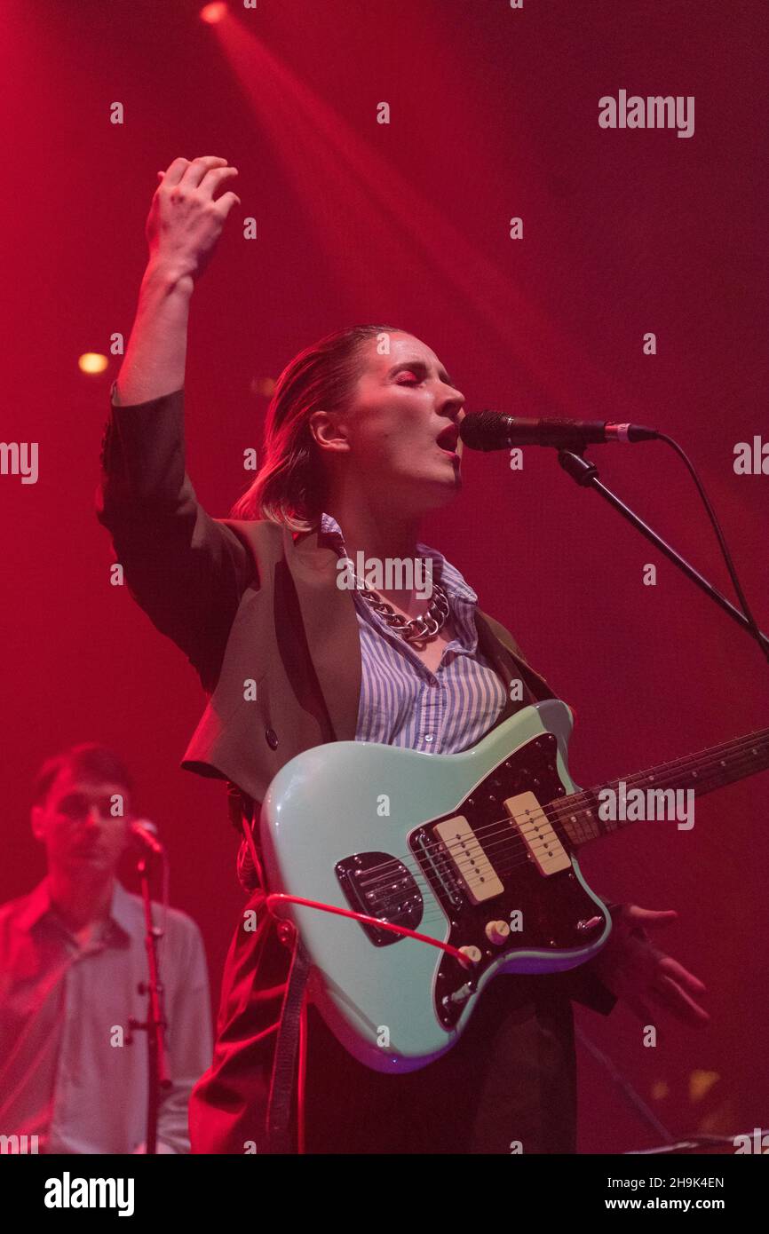 Cate le Bon performing live on stage at The Roundhouse in London in support of Deerhunter. Photo date: Sunday, November 3, 2019. Photo credit should read: Richard Gray/EMPICS Stock Photo