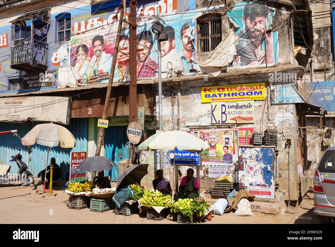 Market stalls in Madurai. From a series of travel photos in South India. Photo date: Saturday, January 11, 2020. Photo credit should read: Richard Gray/EMPICS Stock Photo