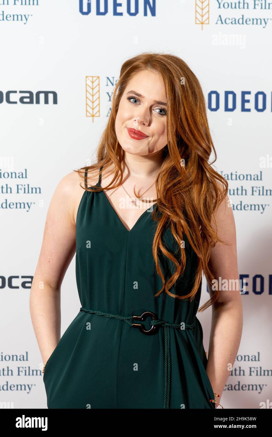 Rosie Johnson posing for photos on the red carpet before attending the National Youth Film Academy's Emerging Brits event, a celebration of young filmmaking talent at the Odeon IMAX in London. Photo date: Wednesday, February 5, 2020. Photo credit should read: Richard Gray/EMPICS Stock Photo