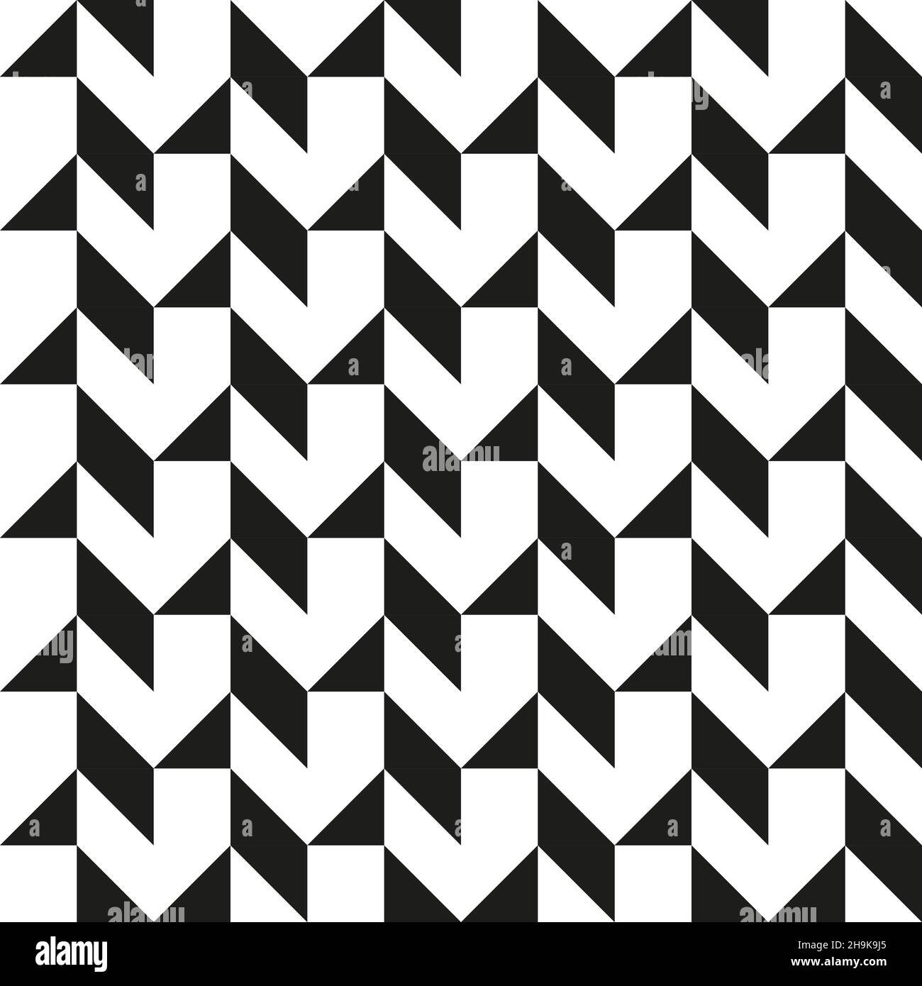 Abstract ornament with black triangles on white background. Geometric ...