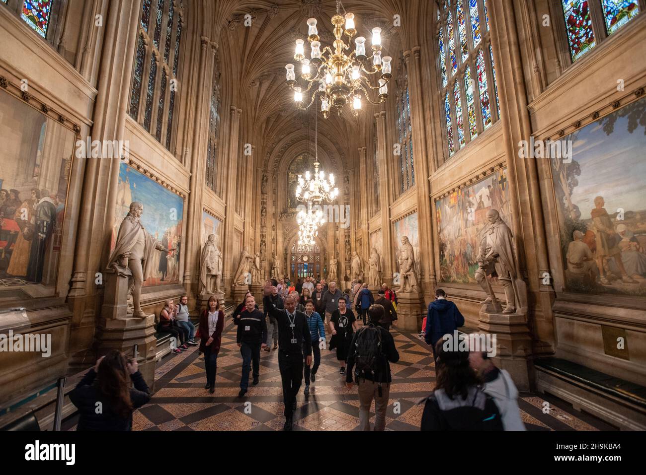 London, September 2021. The Palace of Westminster (also known as the Houses of Parliament) is the London building where the two Houses of Parliament Stock Photo