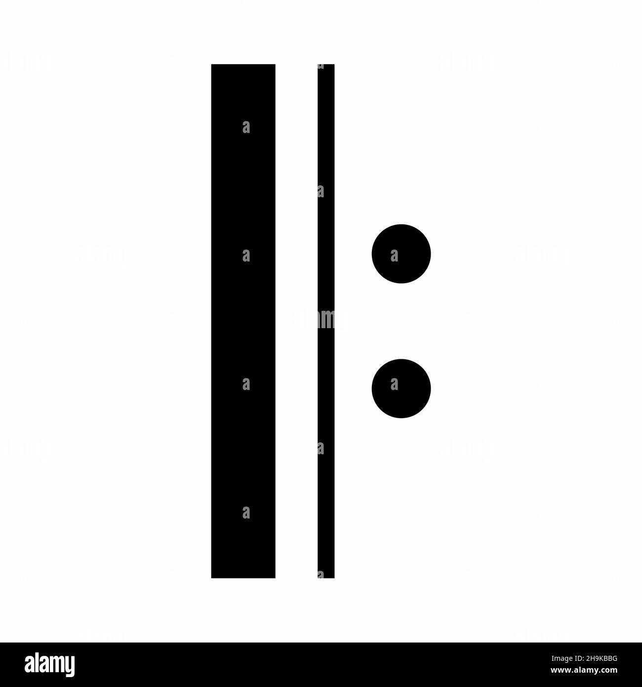 Repeat musical symbol isolated on white background Stock Vector Image