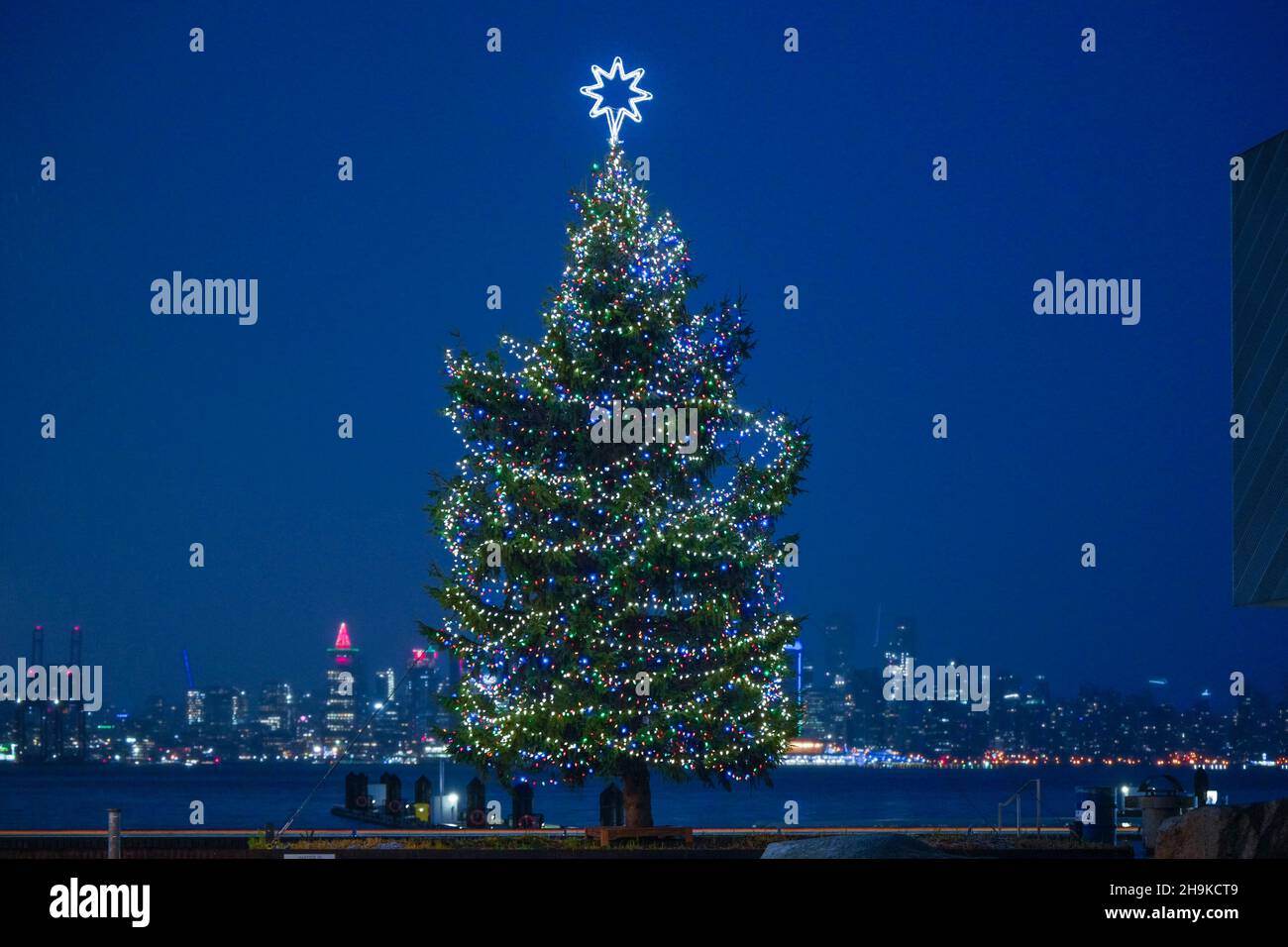 Christmas tree, Shipyards District, North Vancouver, British Columbia