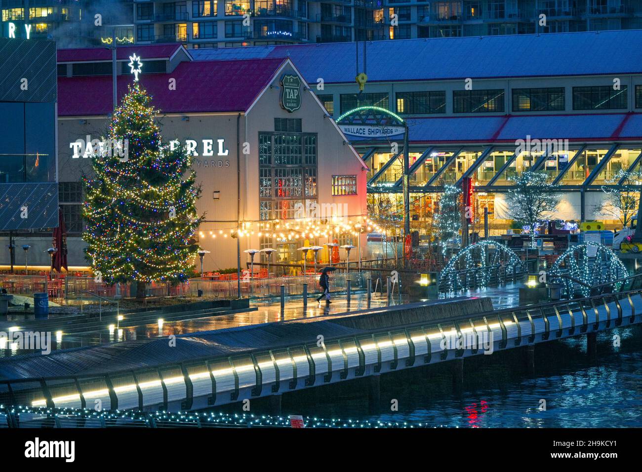 Christmas tree, Shipyards District, North Vancouver, British Columbia