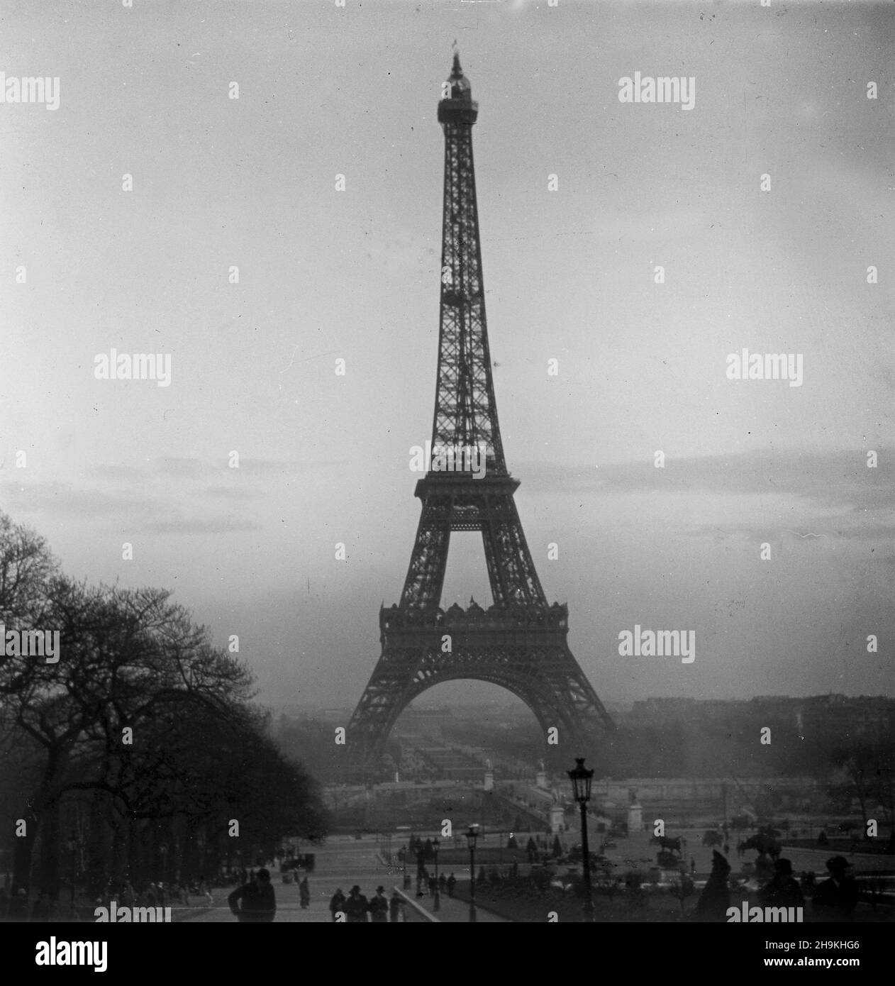 The Eiffel Tower Paris 1924 Stock Photo