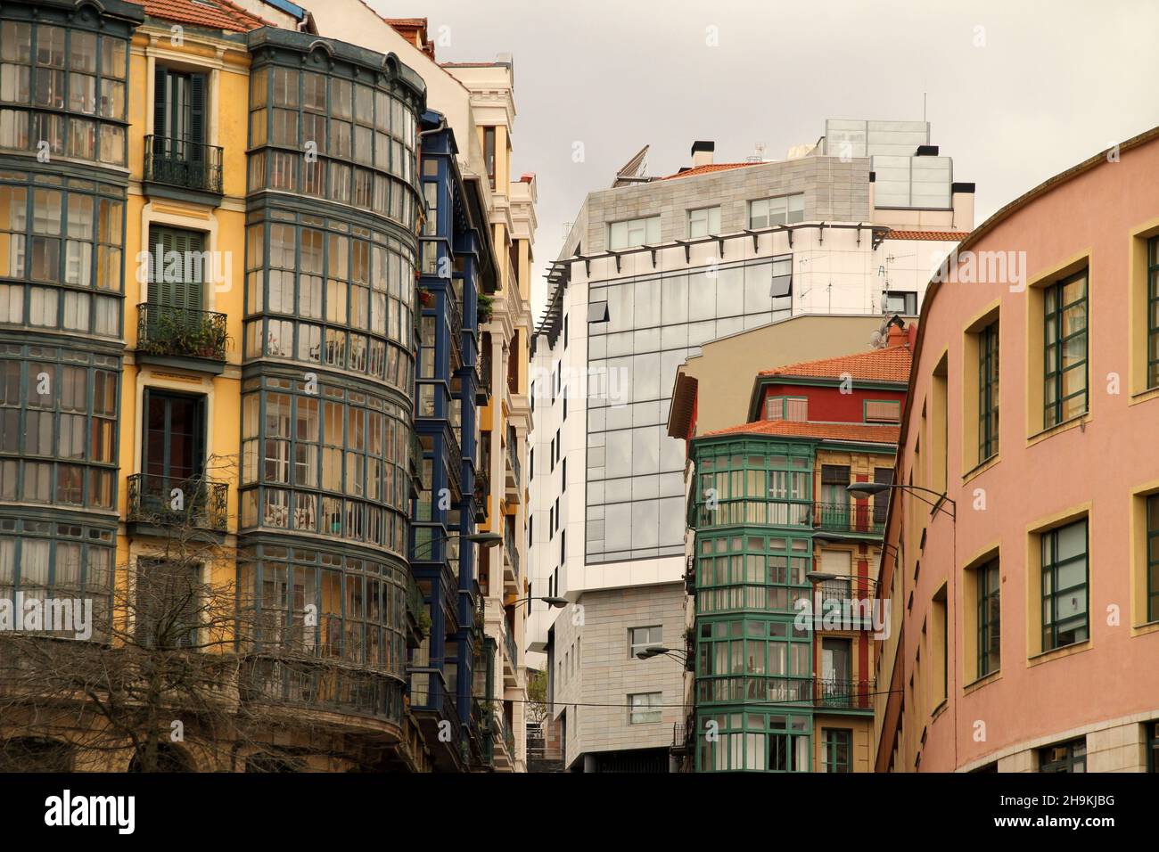 Beautiful shot of historic buildings in Bilbao, Spain Stock Photo - Alamy