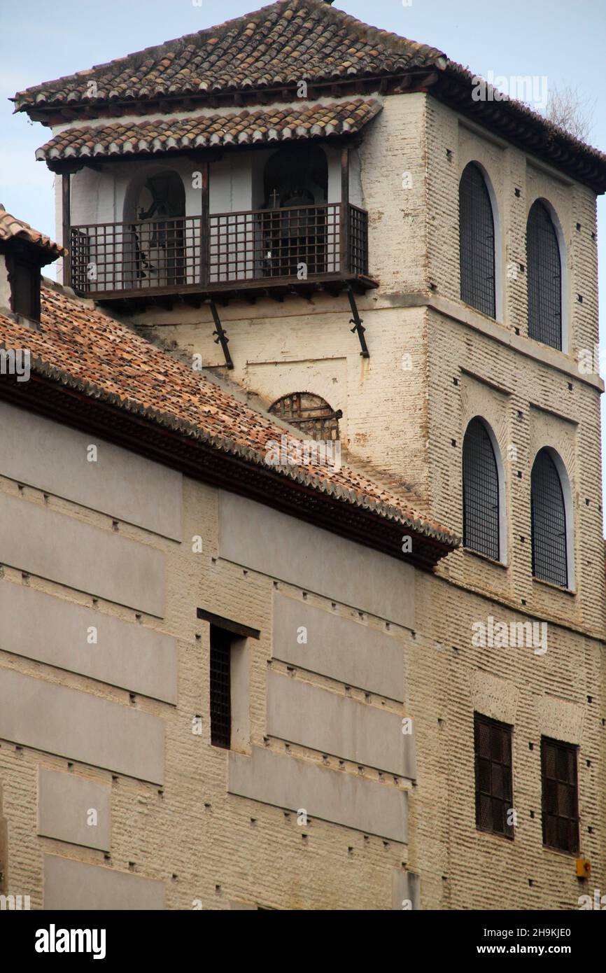 Vertical shot of the architectonic heritage in Granada, Spain Stock Photo