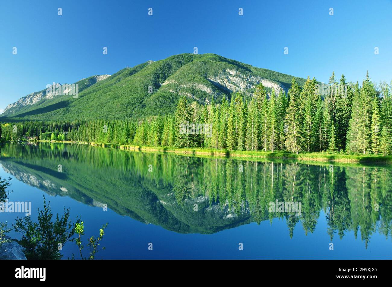 Mountain landscapes in Banff Alberta Canada Stock Photo