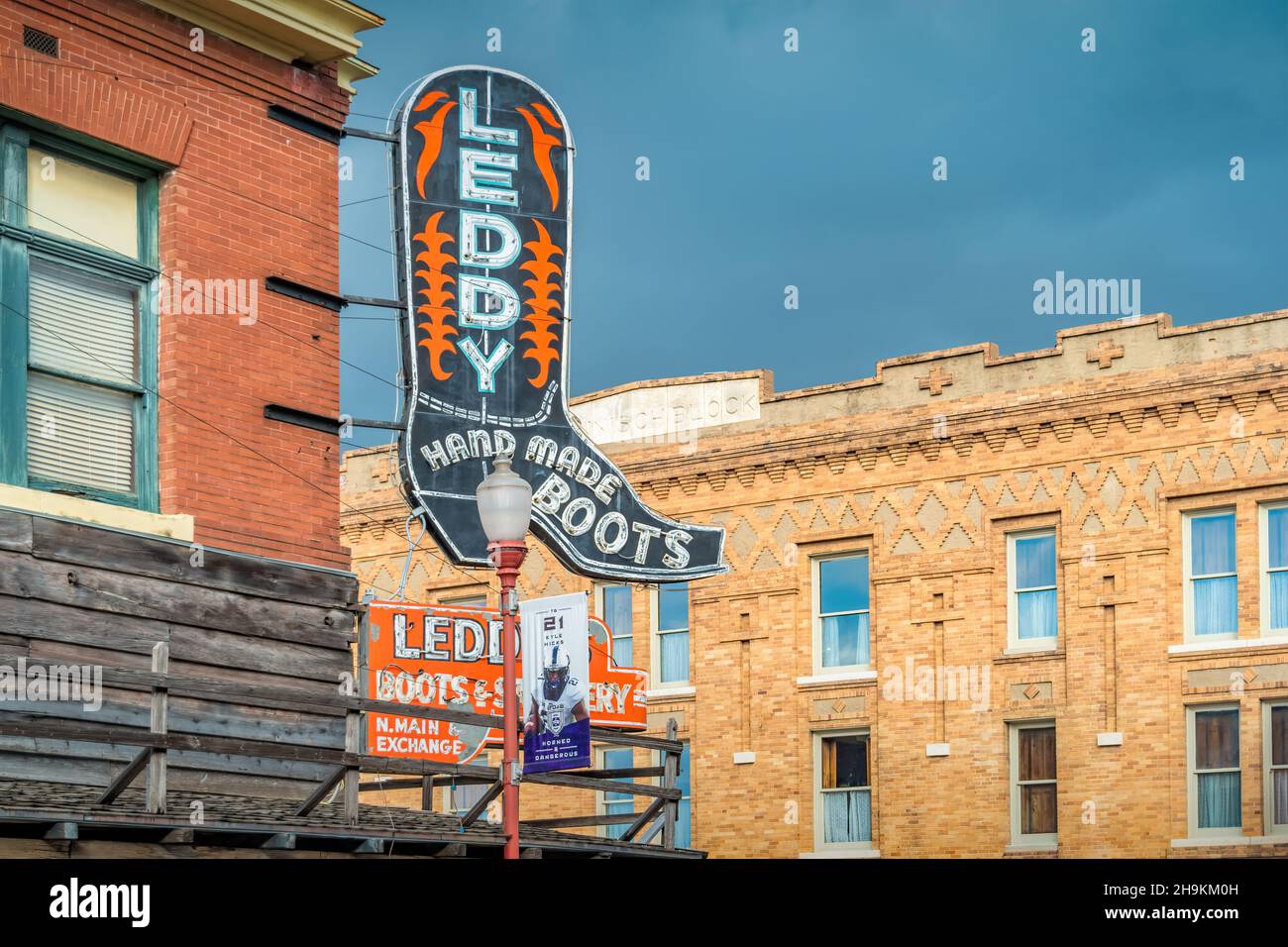 Leddy's Boots and Saddles Store at Fort Worth Stockyards, Texas, USA