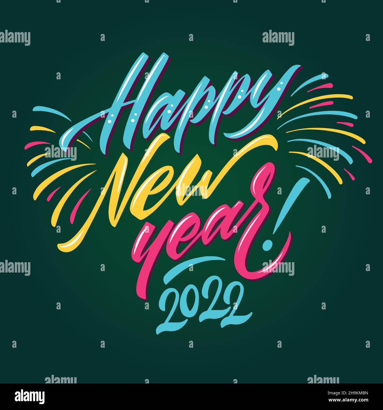 happy new year 2022 background vector design illustration Stock Vector ...