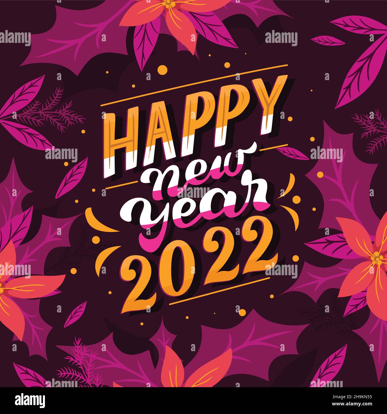 happy new year 2022 background vector design illustration Stock Vector ...