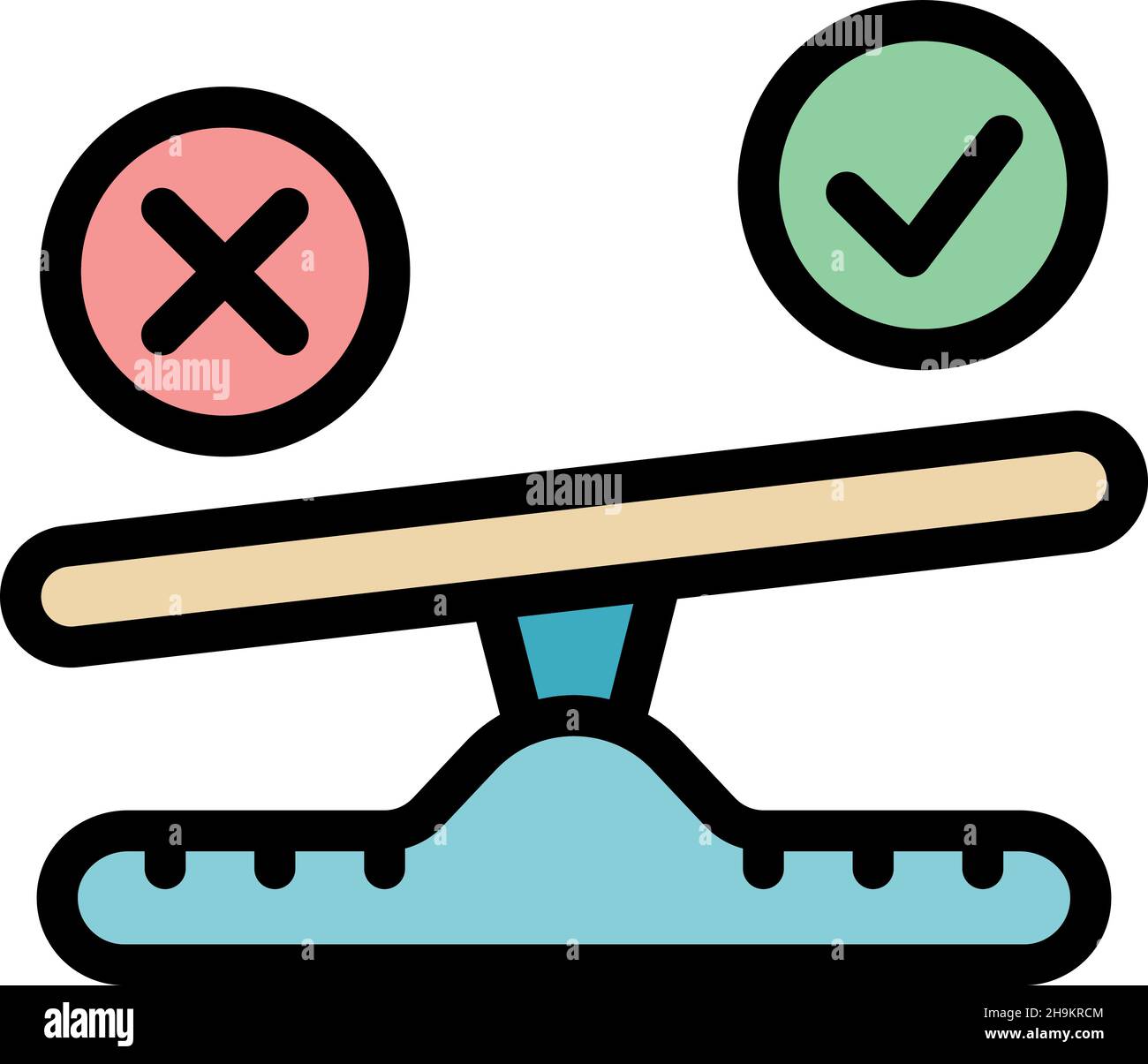 Rejected scales comparison icon. Outline rejected scales comparison ...