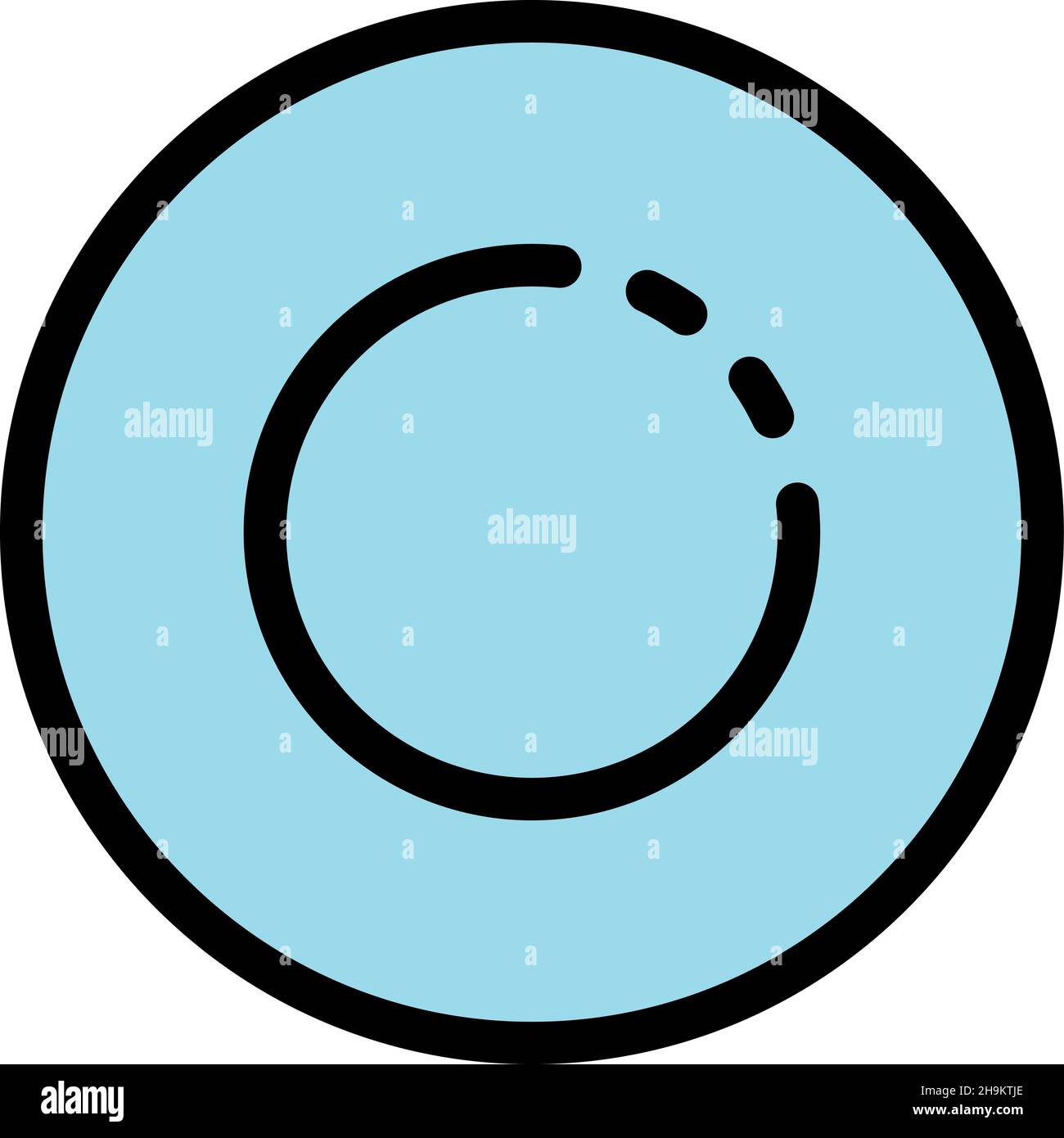 Ceramic plate icon. Outline ceramic plate vector icon color flat