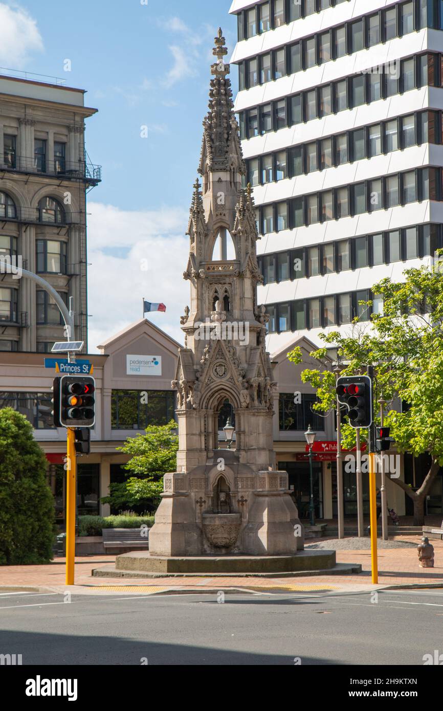 Cargill Monument, Dunedin, south island, new zealand Stock Photo