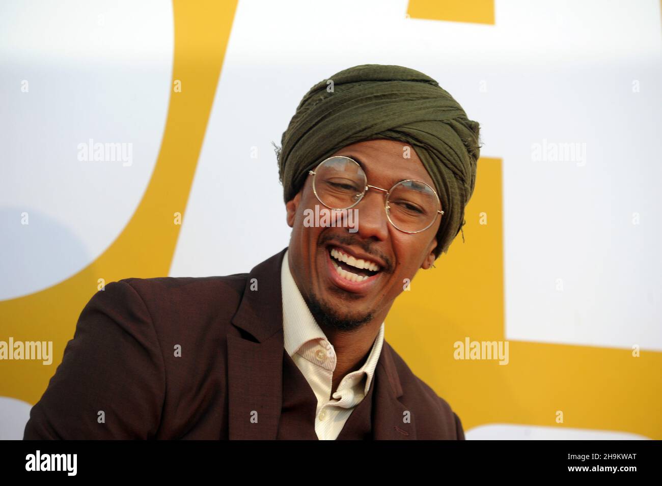 NEW YORK, NY - JUNE 26: Nick Cannon attends the 2017 NBA Awards at Basketball City - Pier 36 - South Street on June 26, 2017 in New York City.  People:  Nick Cannon Stock Photo