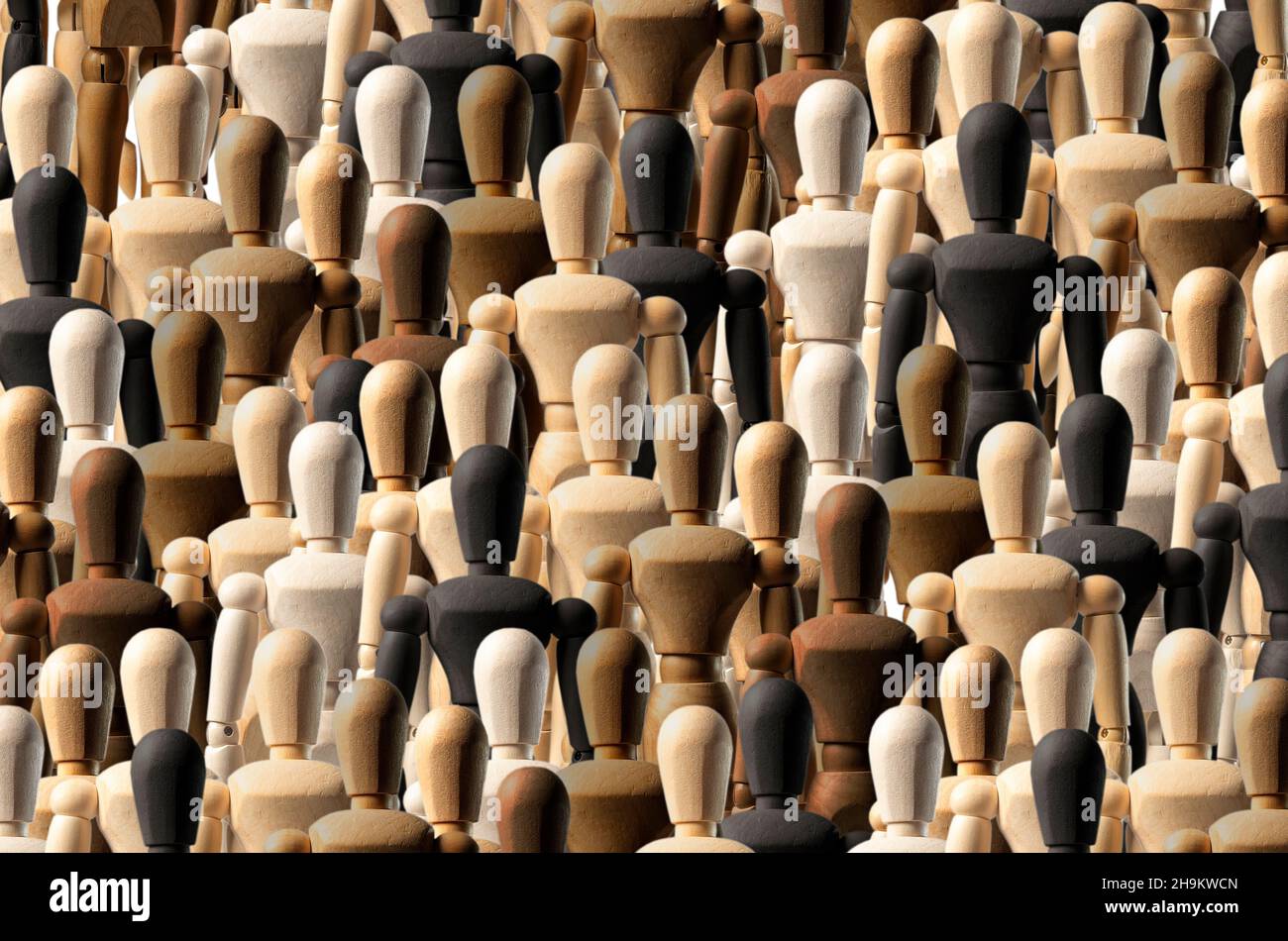 People crowd background. Multiracial Humans group. Lot of persons. Stock Photo