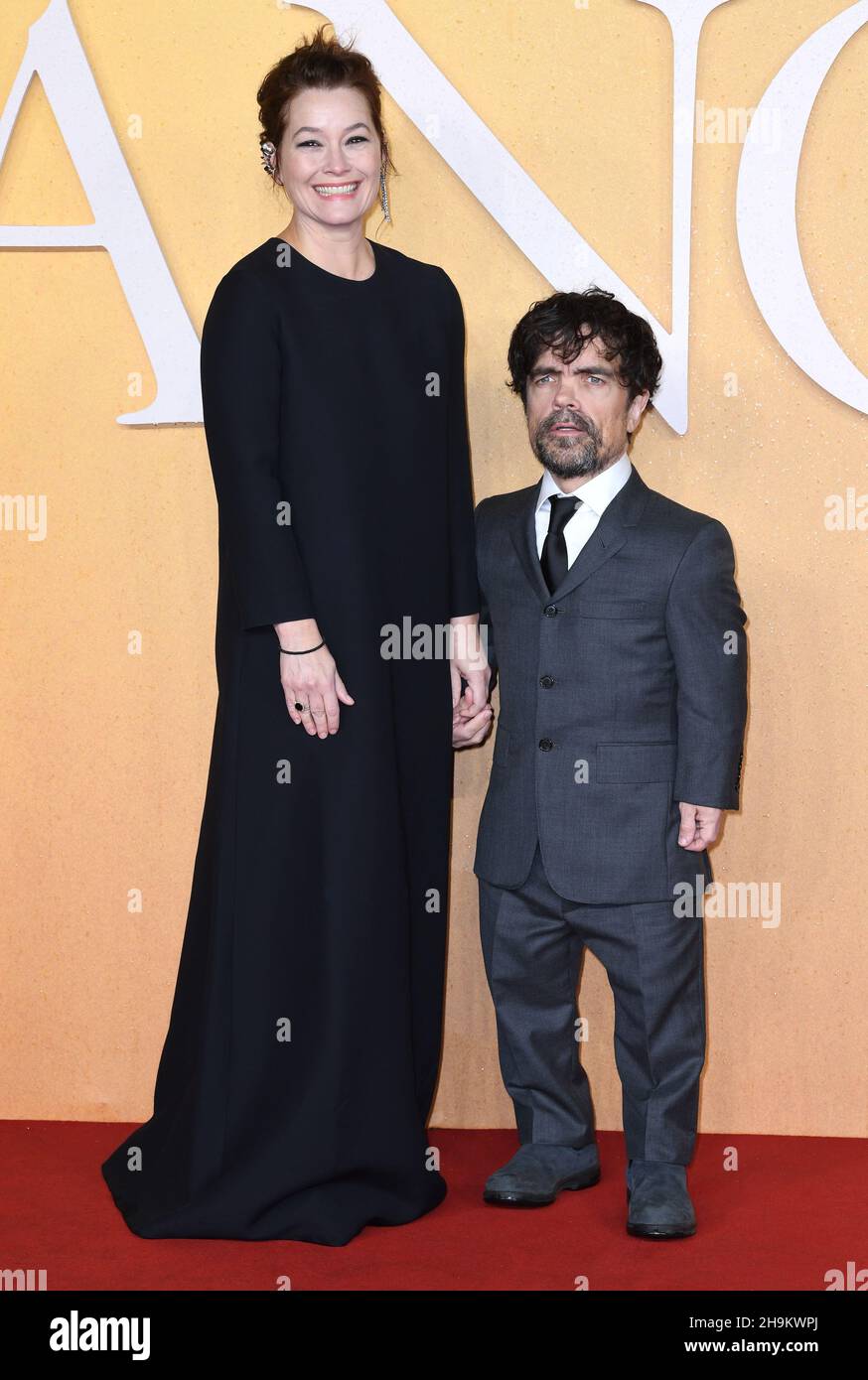 December 7th, 2021. London, UK. Erica Schmidt and Peter Dinklage attending Cyrano UK Premiere, Odeon Luxe Cinema, Leicester Square, London. Credit: Doug Peters/EMPICS/Alamy Live News Stock Photo
