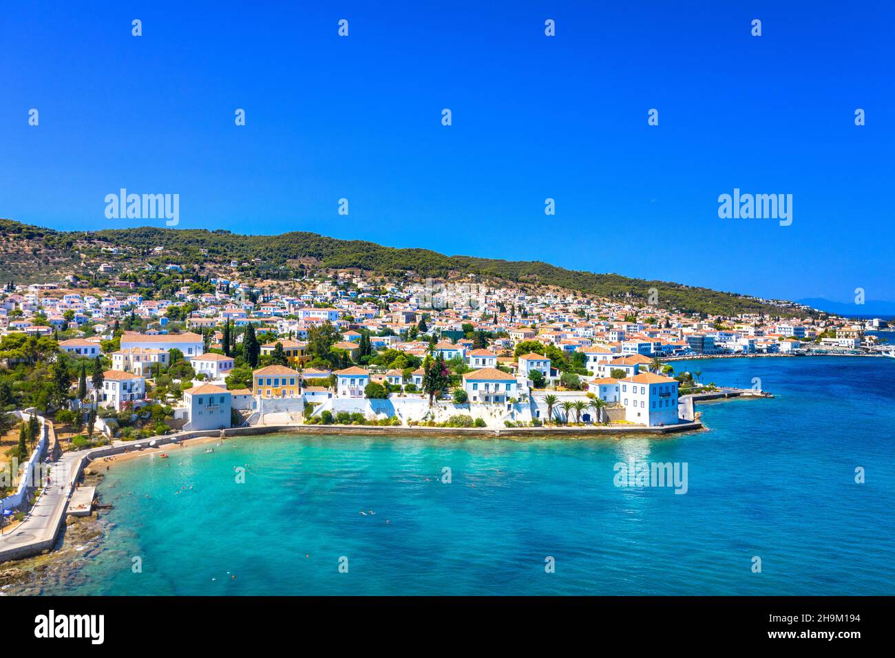 Stepses View of the amazing island of Spetses, Greece Stock Photo - Alamy