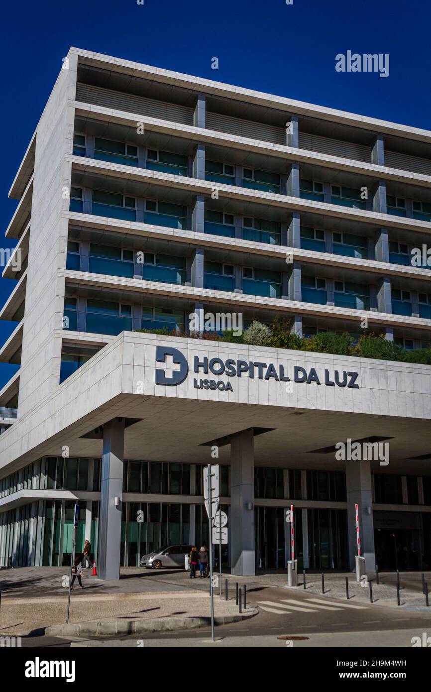 Hospital da Luz, Benfica is one of the main hospitals in Lisbon Stock