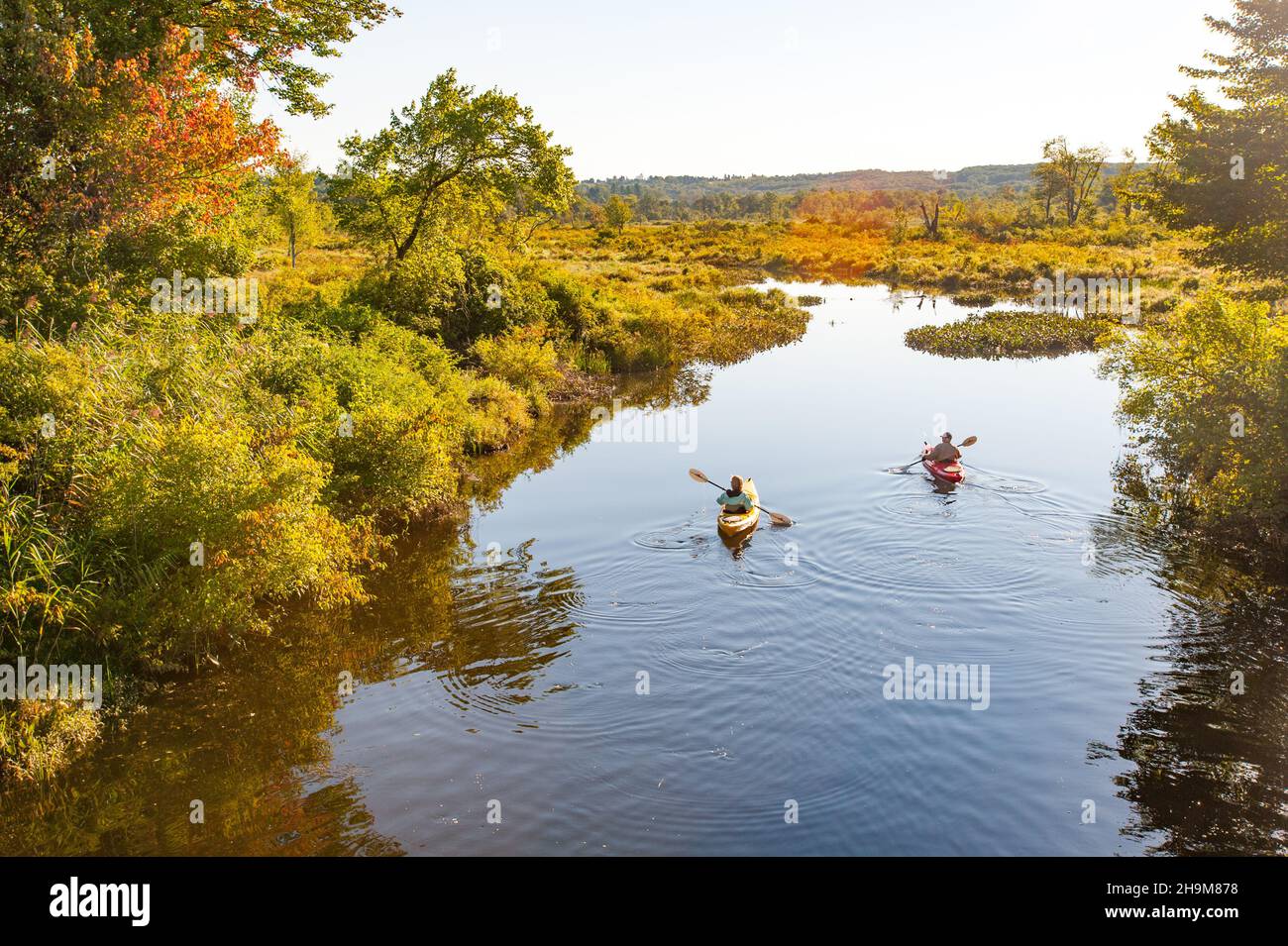 Kayaking on the Bantam River, White Memorial Conservation Center