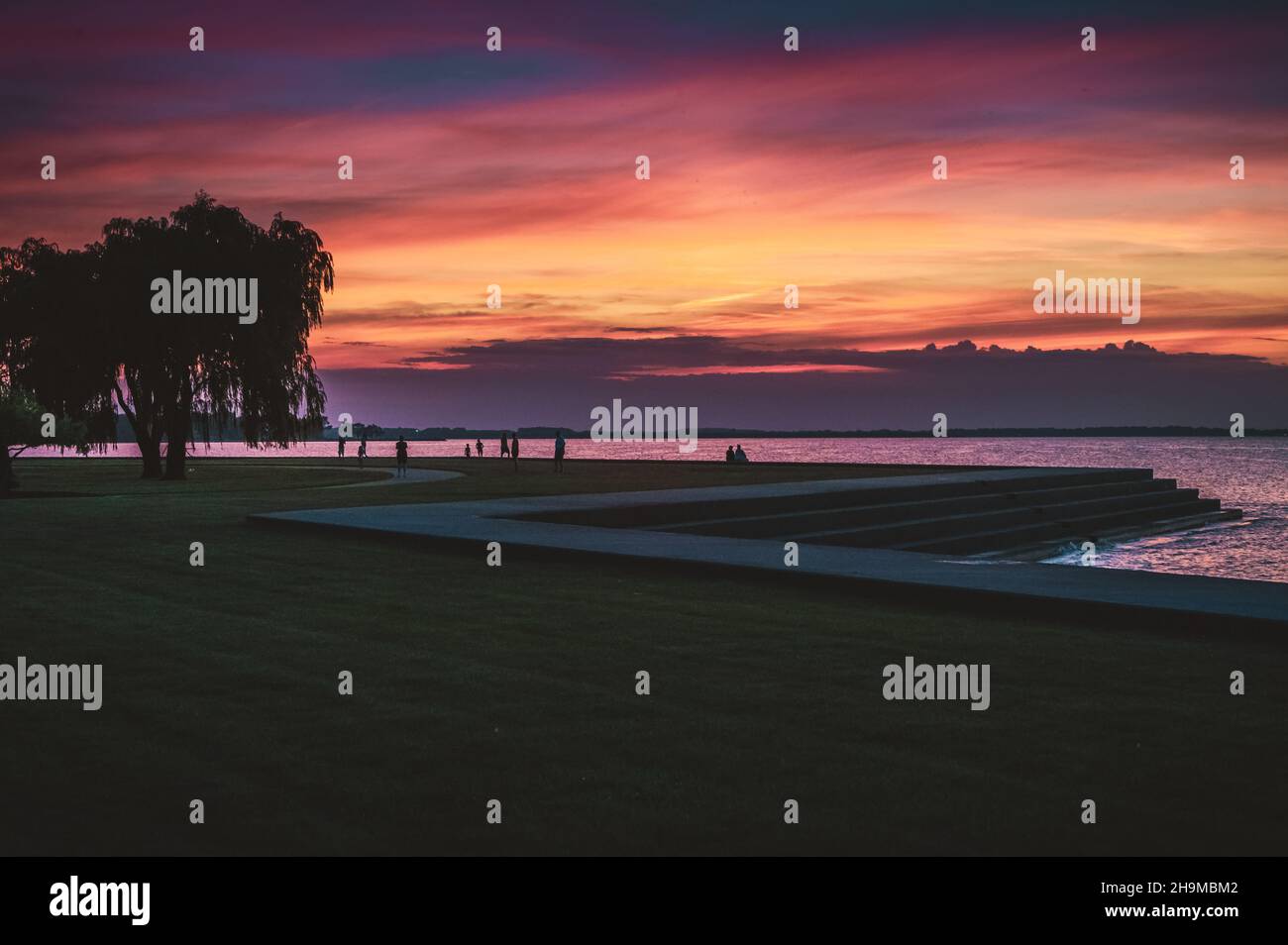 Maumee Bay State Park Sunset Stock Photo Alamy