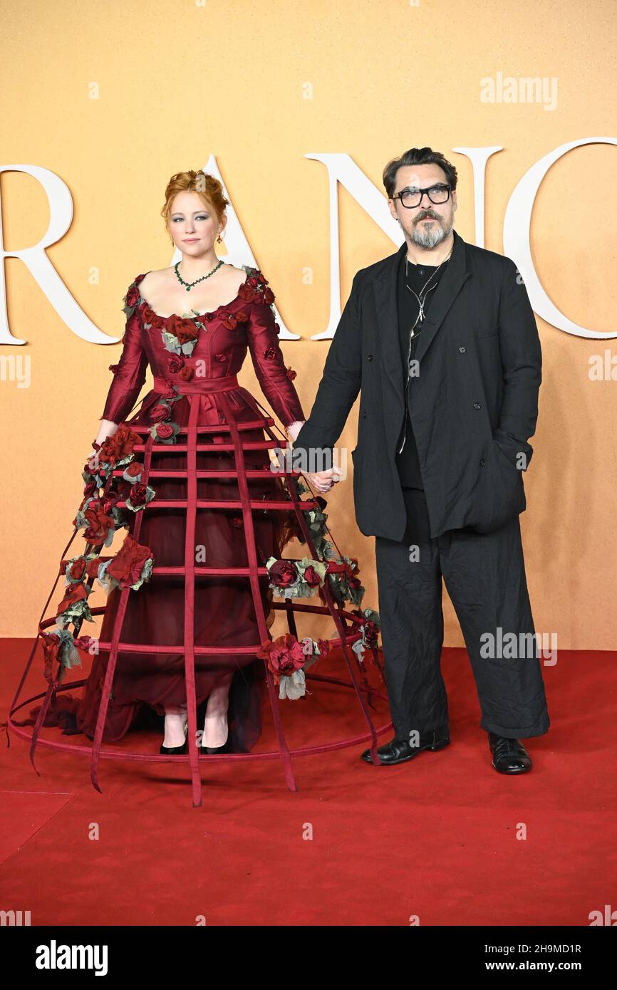 London, UK, 7th Dec 2021, Haley Bennett and Joe Wright arrivers at the ...