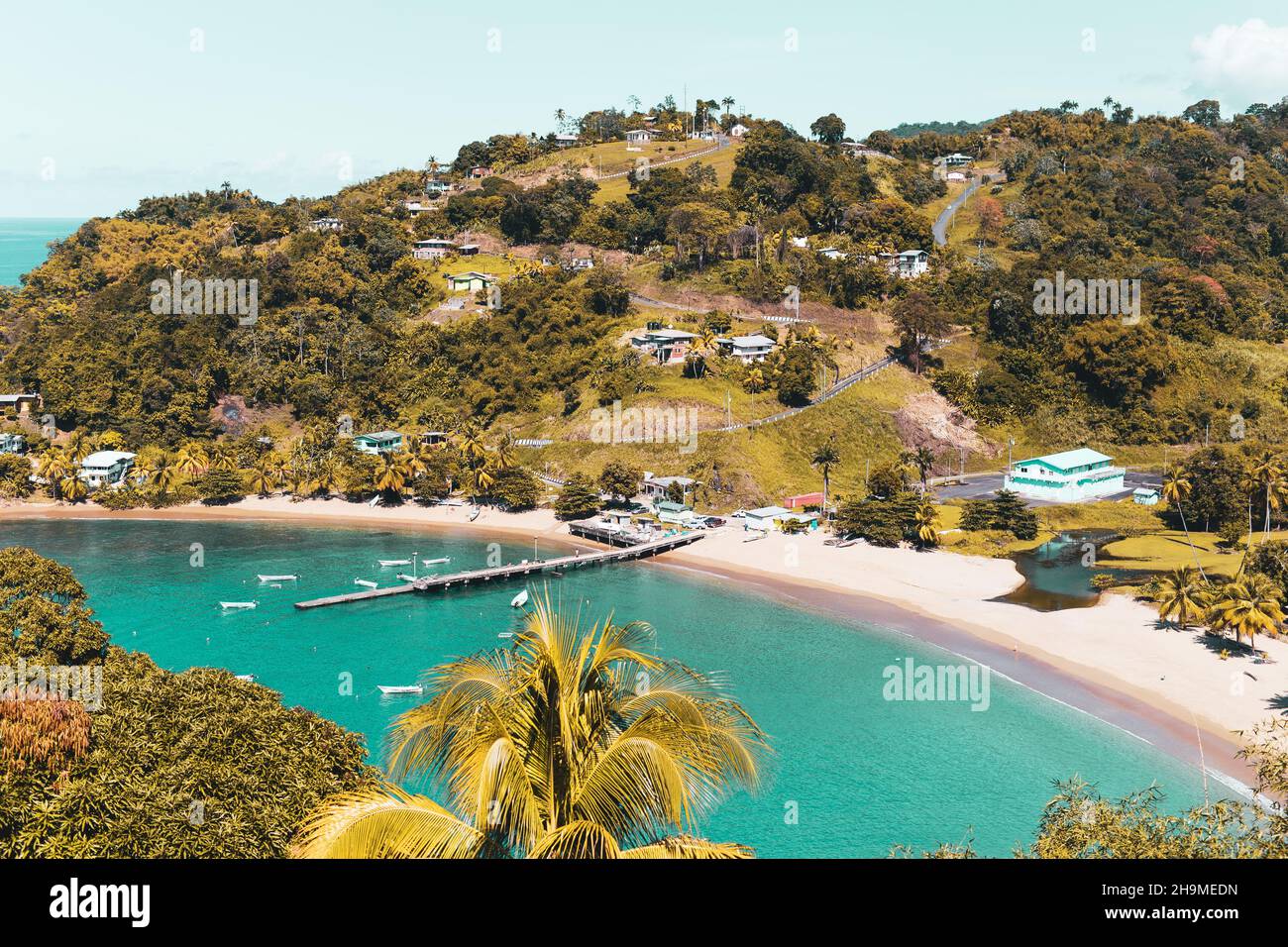 Aerial view of Trinidad island in Trinidad and Tobago Stock Photo - Alamy