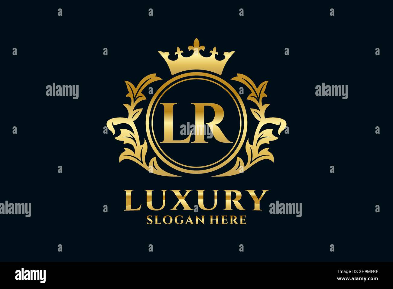 LR Letter Royal Luxury Logo template in vector art for luxurious ...