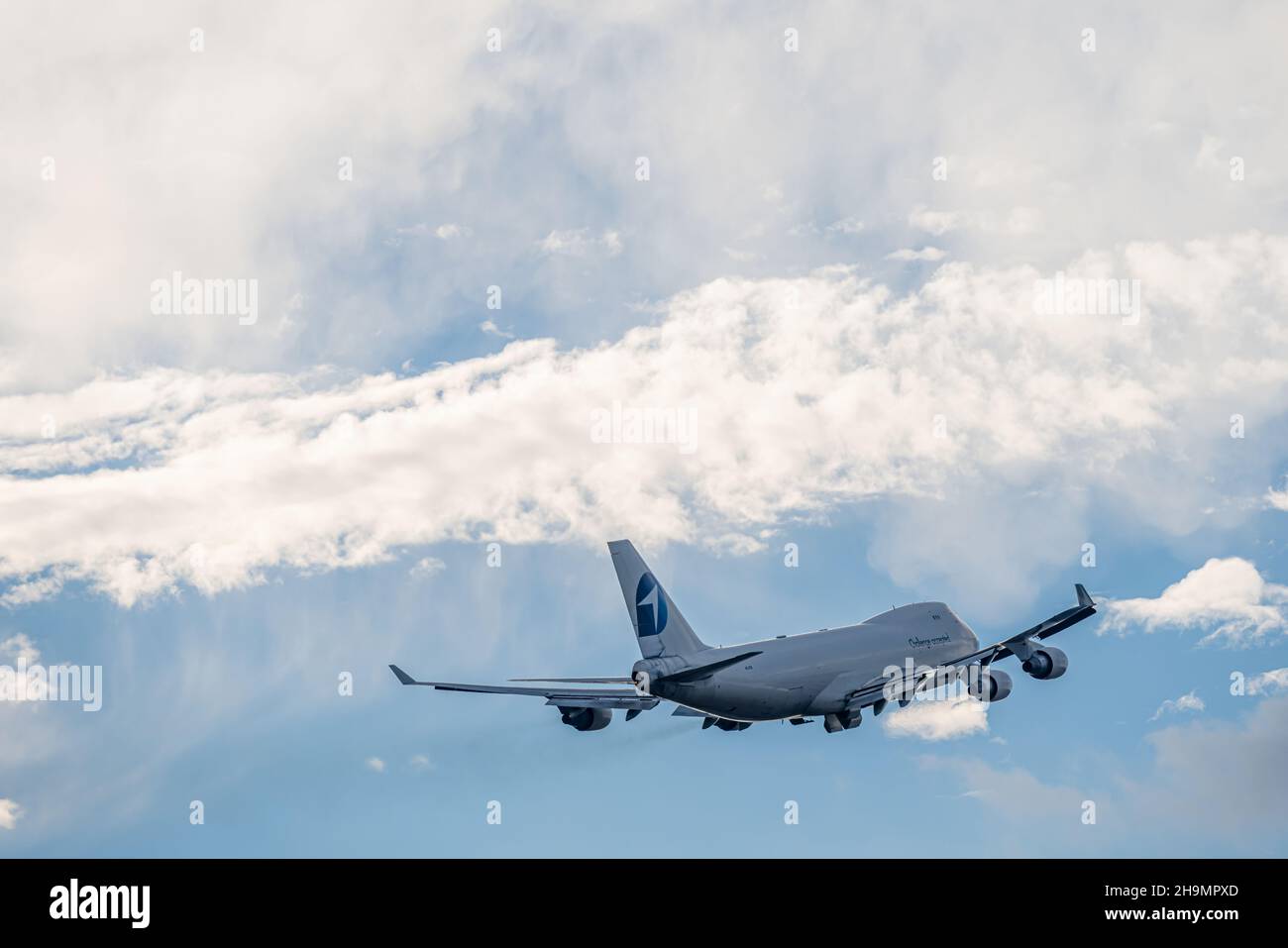 Challenge Airlines cargo jet, based in Belgium, departing from Hartsfield-Jackson Atlanta International Airport in Atlanta, Georgia. (USA) Stock Photo