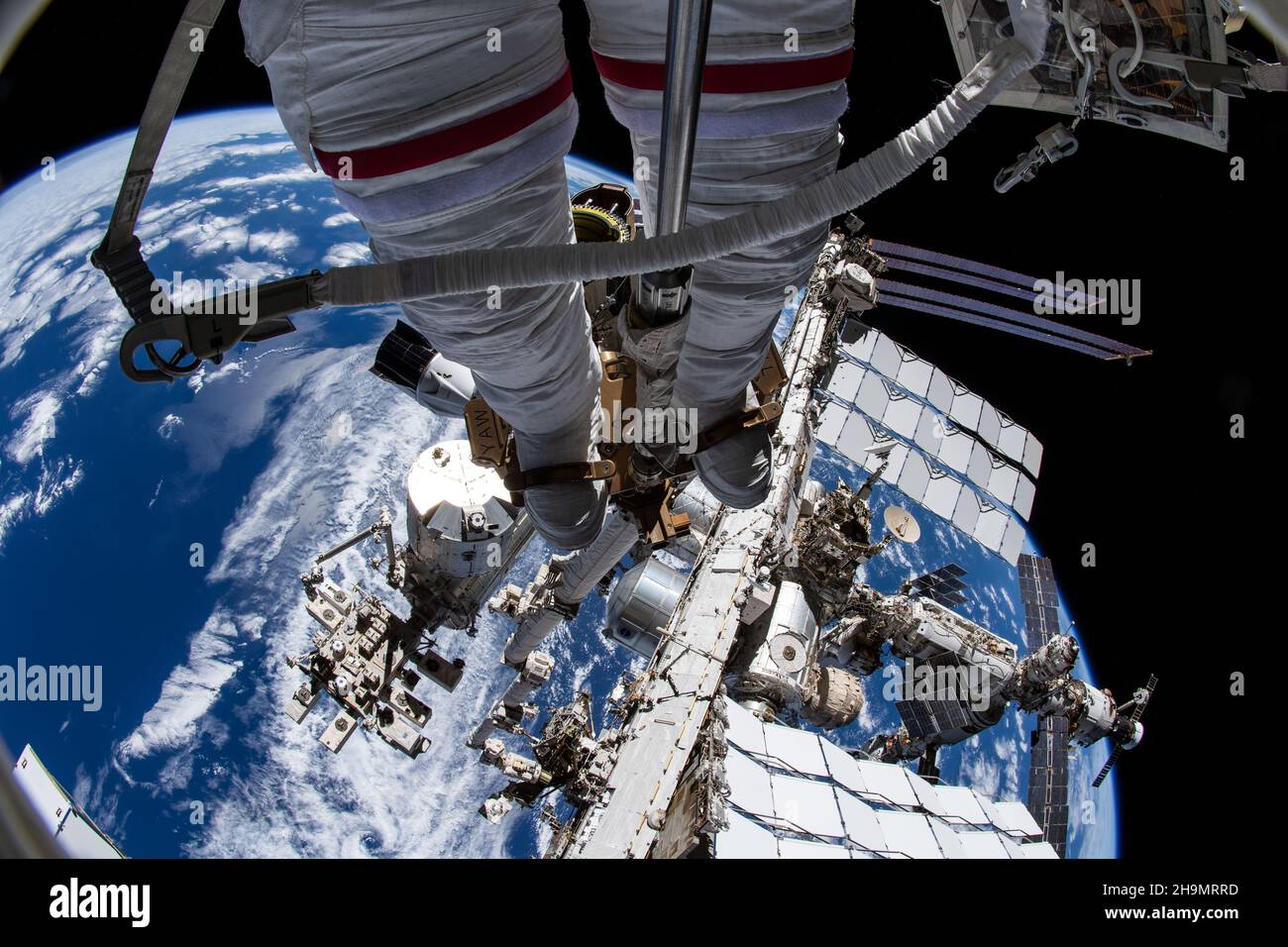 Earth Atmosphere. 2nd Dec, 2021. This view from NASA spacewalker Thomas Marshburn's camera points downward toward the International Space Station. Credit: NASA/ZUMA Press Wire Service/ZUMAPRESS.com/Alamy Live News Stock Photo