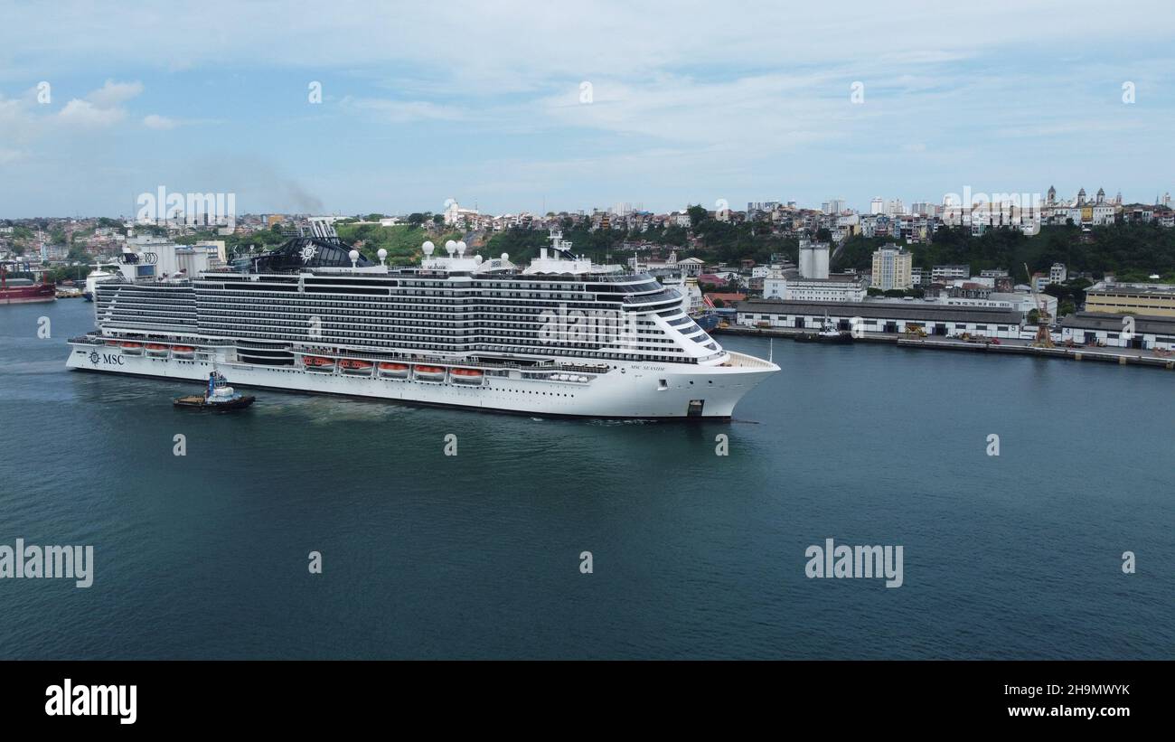 salvador, bahia, brazil december 7, 2021 MSC Seaside cruise ship