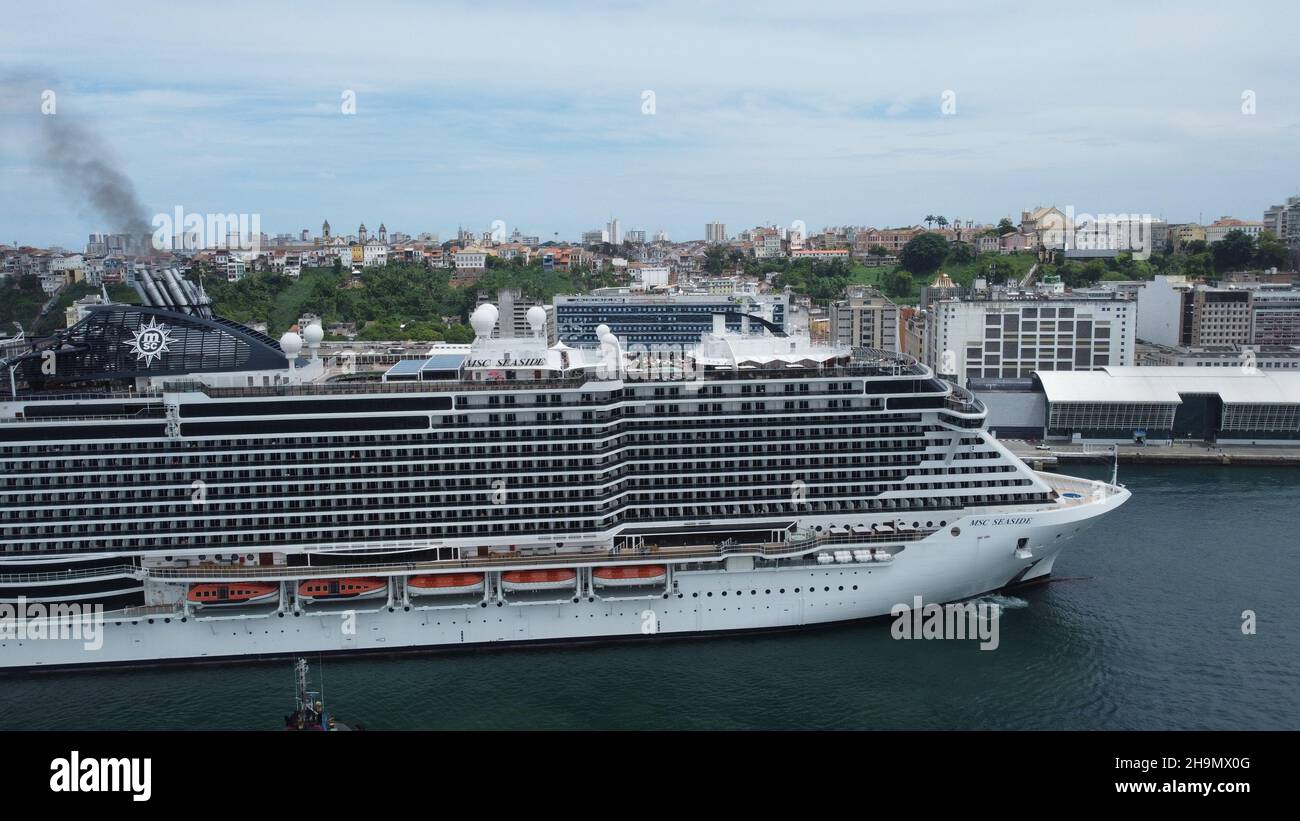 salvador, bahia, brazil december 7, 2021 MSC Seaside cruise ship