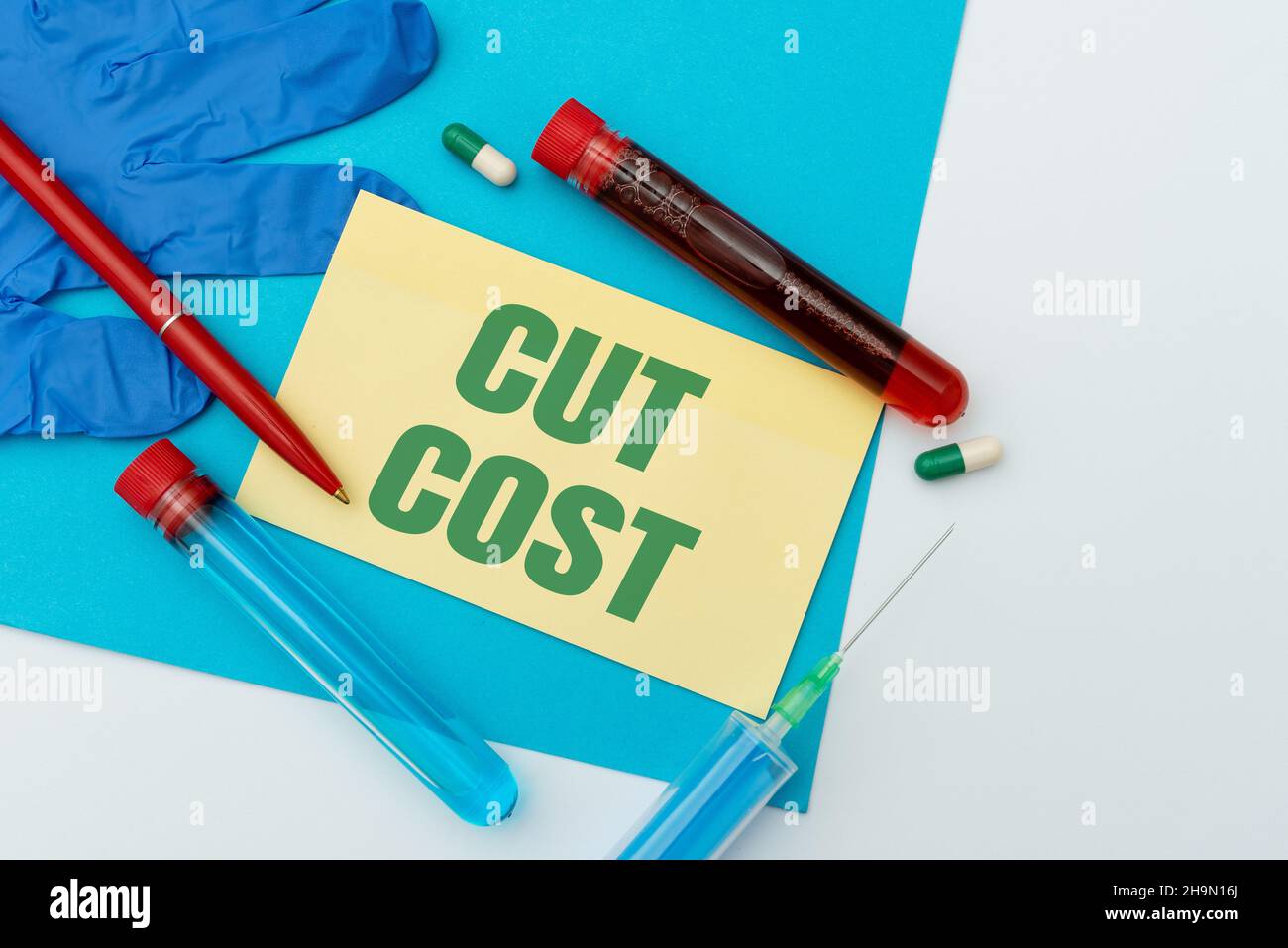 Writing displaying text Cut Cost. Business overview Measures ...