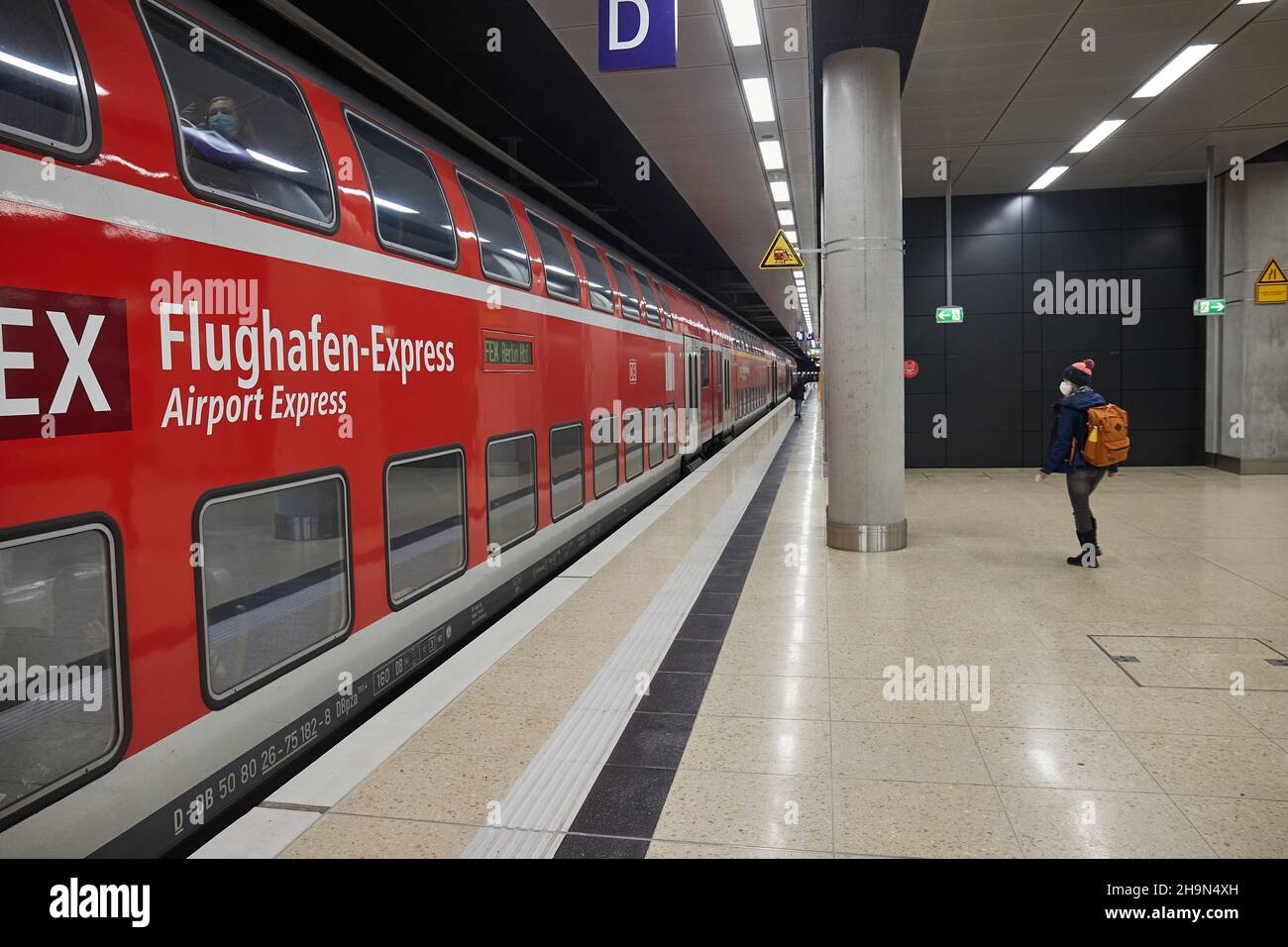 Airport express train at Berlin Airport Stock Photo Alamy