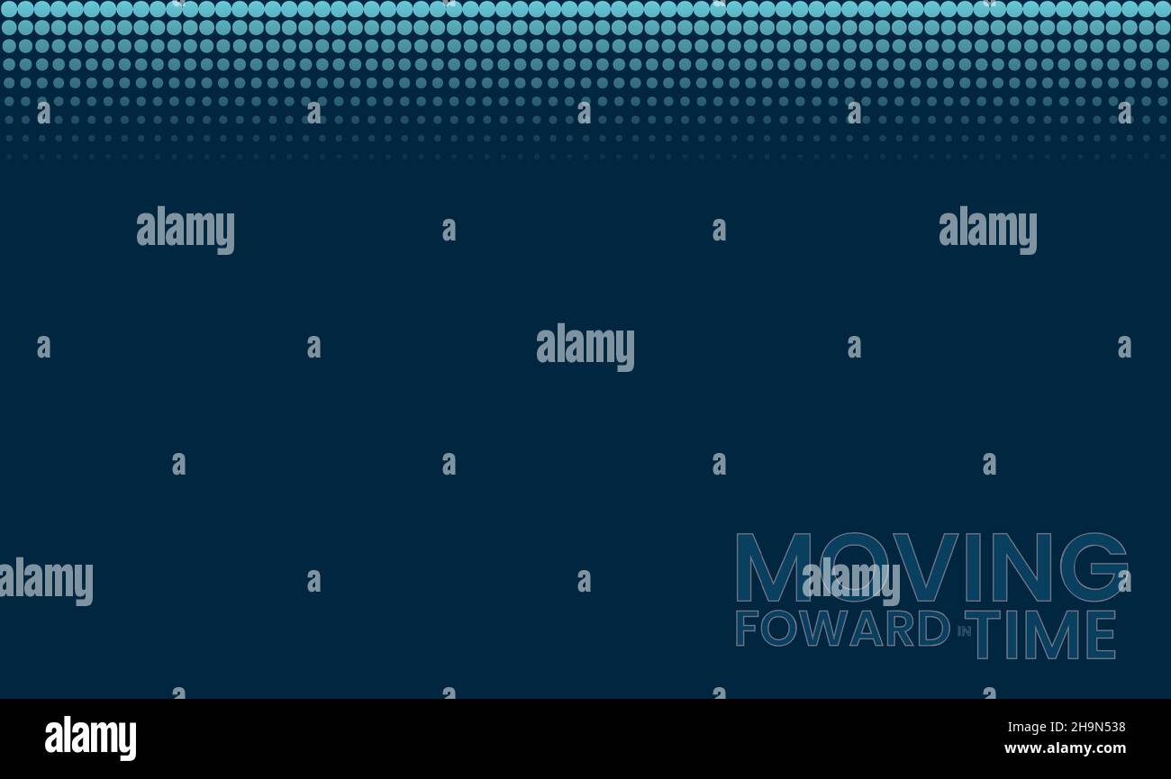 moving forward in time on abstract dots background Stock Vector