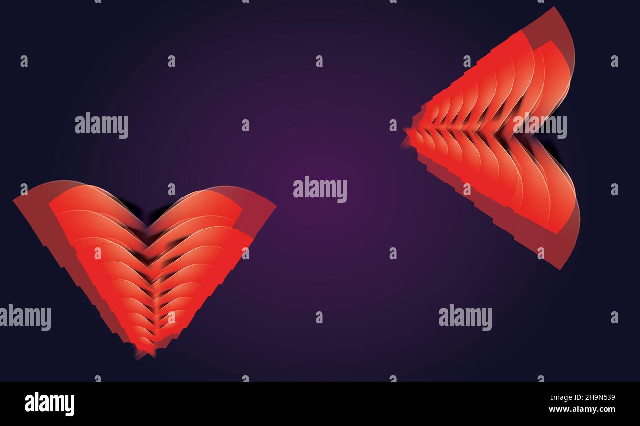 red leaves on abstract background Stock Vector