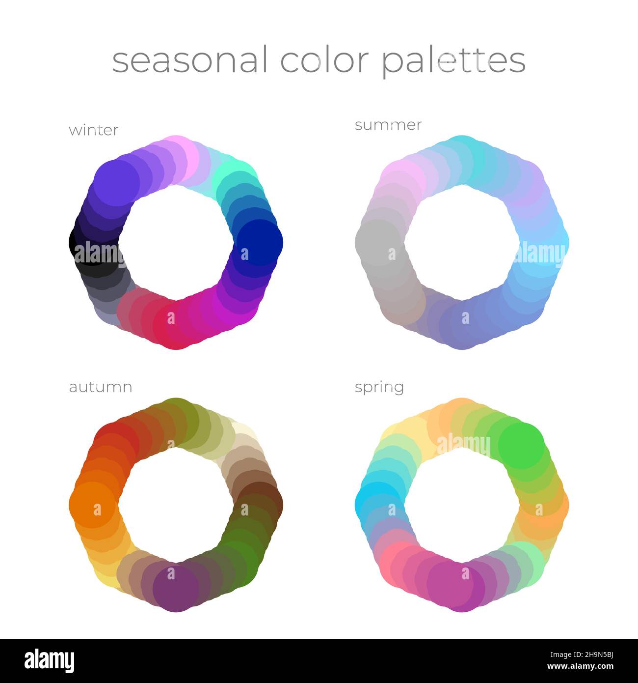 Seasonal Color Analysis Wheel Palette with Best Colors for Winter ...