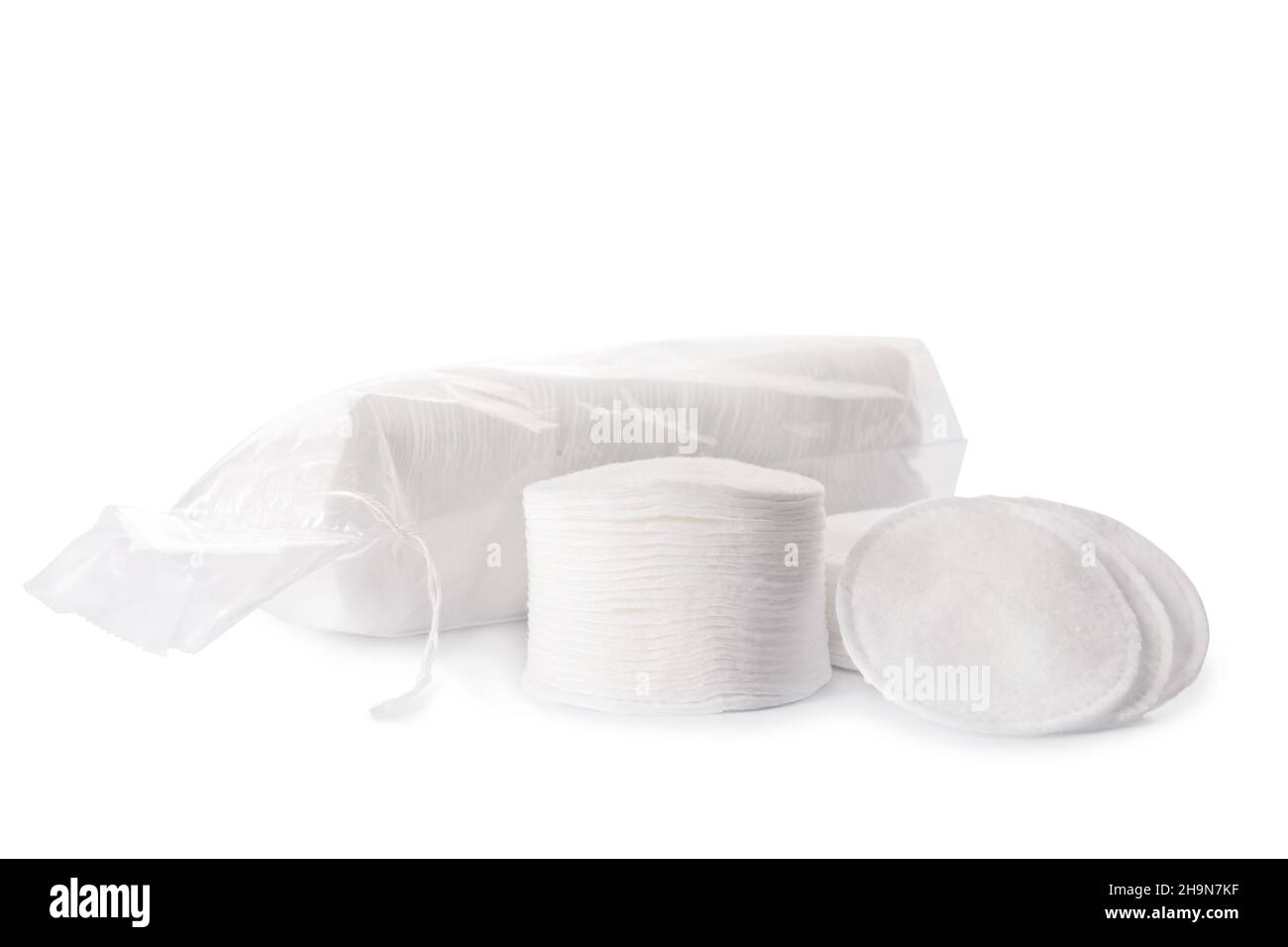 Clean cotton pads isolated on white Stock Photo Alamy
