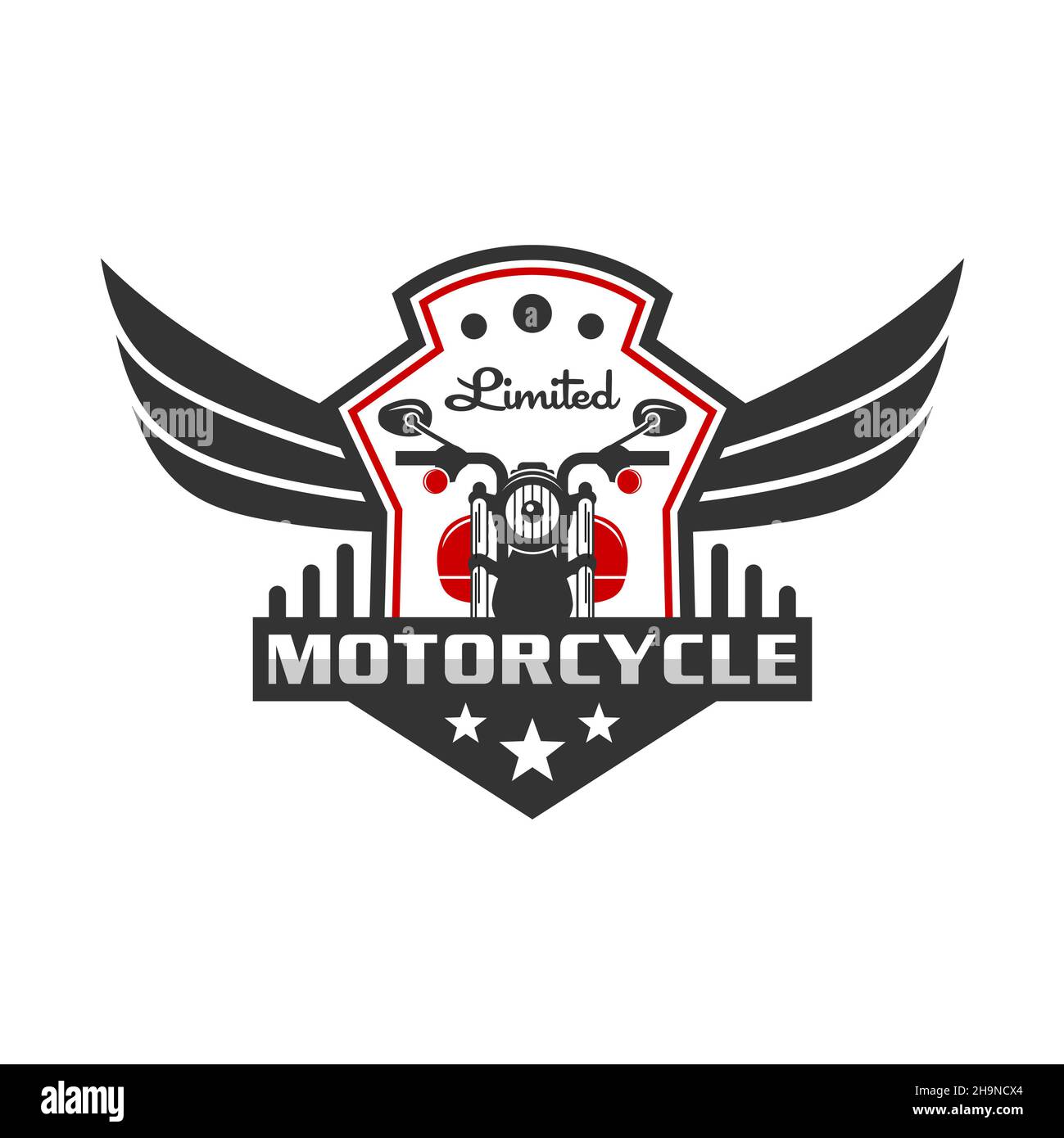 retro or vintage motorcycle emblem logo design Stock Photo - Alamy