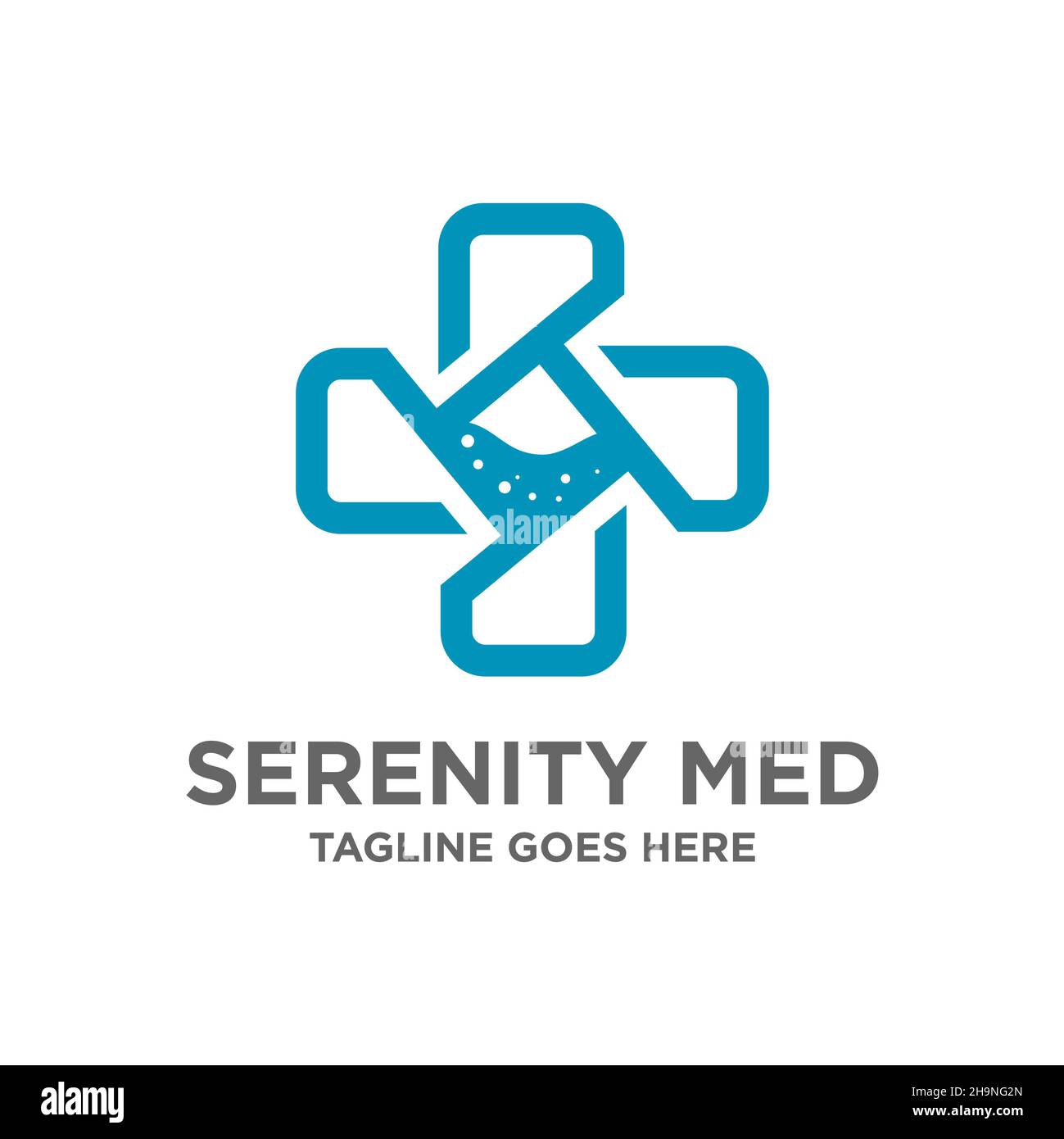 symbol logo plus medical design Stock Photo - Alamy