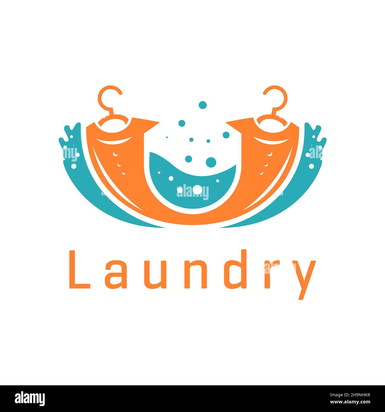 laundry logo design template Stock Photo