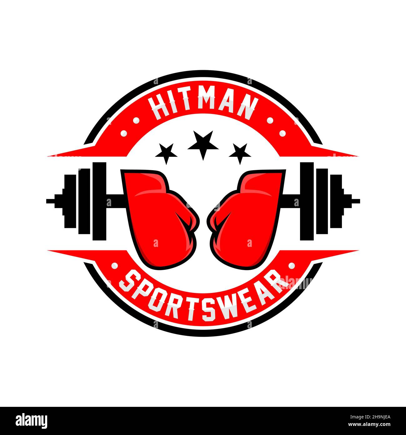 boxing emblem logo your company Stock Photo