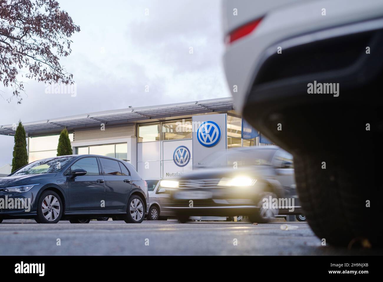Hanover, Germany. 01st Dec, 2021. The Volkswagen logo can be seen on